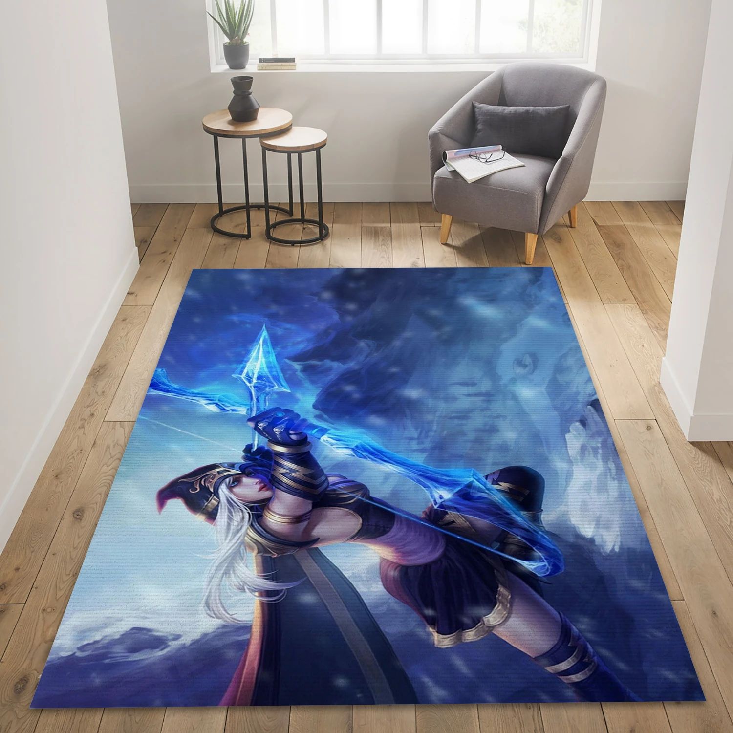 Ashe Fantasy Video Game Reangle Rug, Living Room Rug - US Decor - Indoor Outdoor Rugs