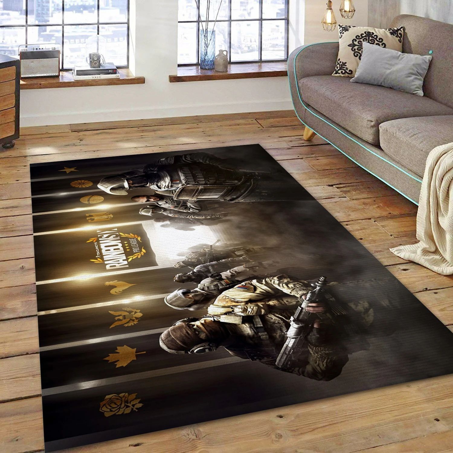 Tom Clancys Rainbow Six Siege Video Game Reangle Rug, Area Rug - Christmas Gift Decor - Indoor Outdoor Rugs