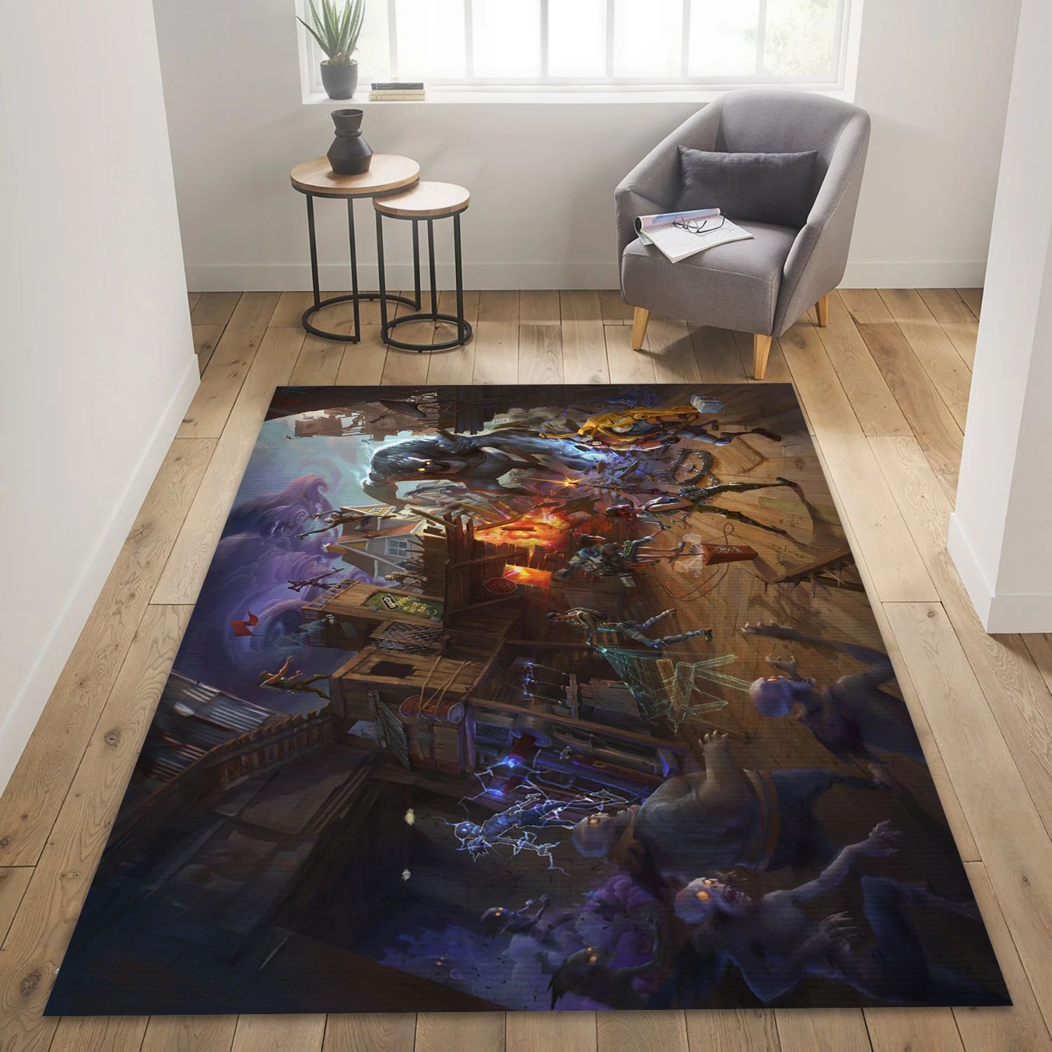 Fortnite Video Game Reangle Rug, Living Room Rug - Christmas Gift Decor - Indoor Outdoor Rugs