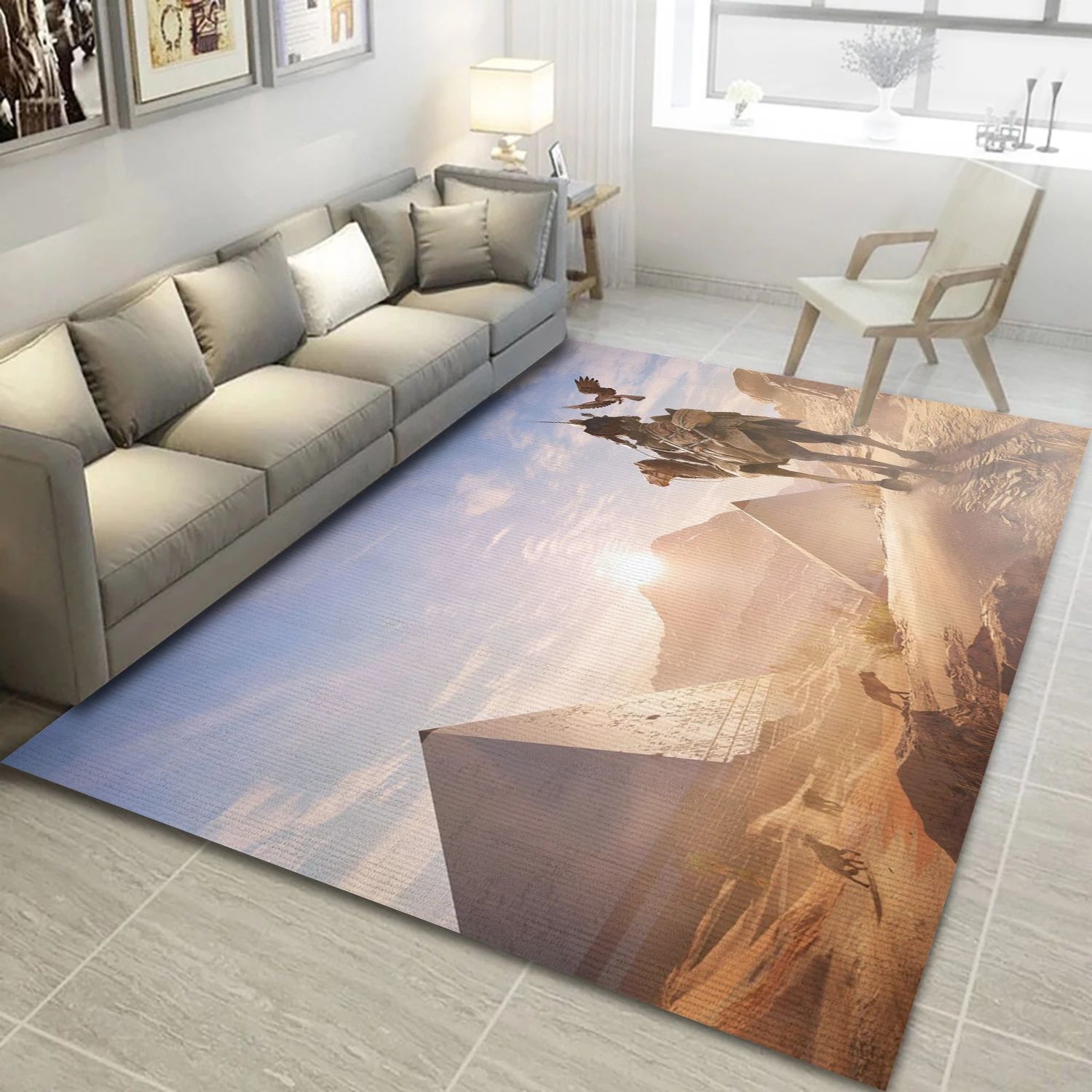 Eagle Game Area Rug Carpet, Living Room Rug - US Decor - Indoor Outdoor Rugs