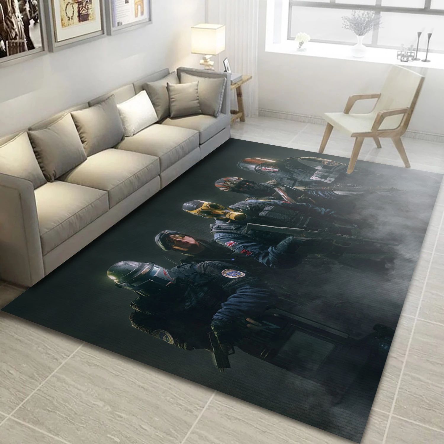 Tom Clancys Rainbow Six Siege Game Area Rug Carpet, Bedroom Rug - Family Gift US Decor - Indoor Outdoor Rugs