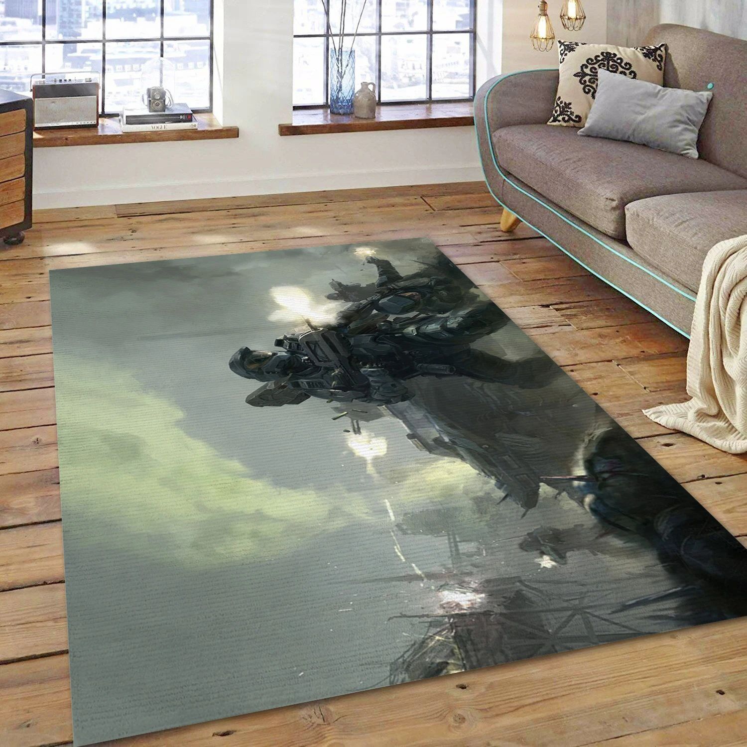 Halo Video Game Area Rug Area, Living Room Rug - Christmas Gift Decor - Indoor Outdoor Rugs