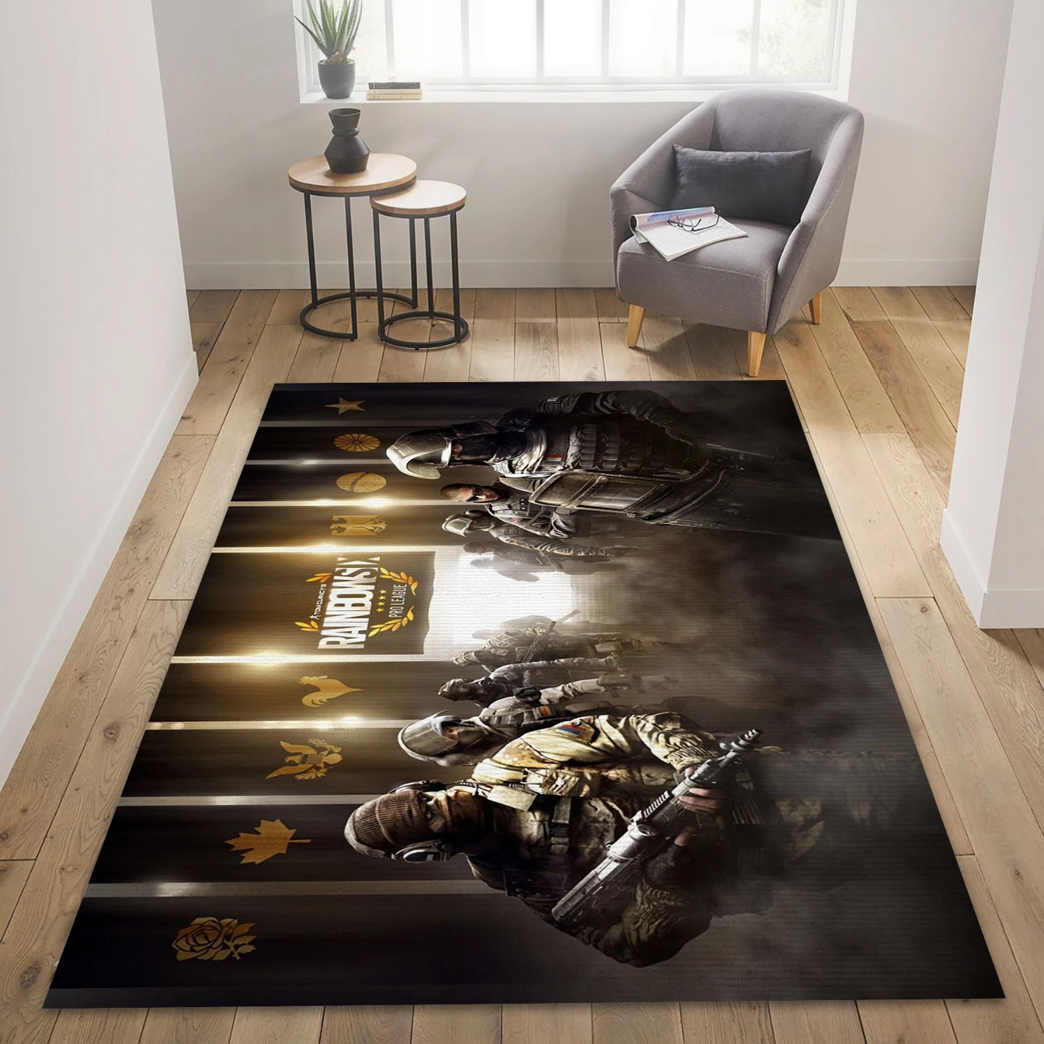 Tom Clancys Rainbow Six Siege Video Game Reangle Rug, Area Rug - Christmas Gift Decor - Indoor Outdoor Rugs