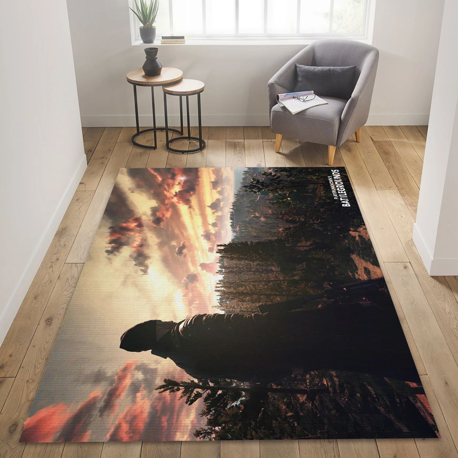 Playerunknowns Battlegrounds Video Game Reangle Rug, Area Rug - US Decor - Indoor Outdoor Rugs