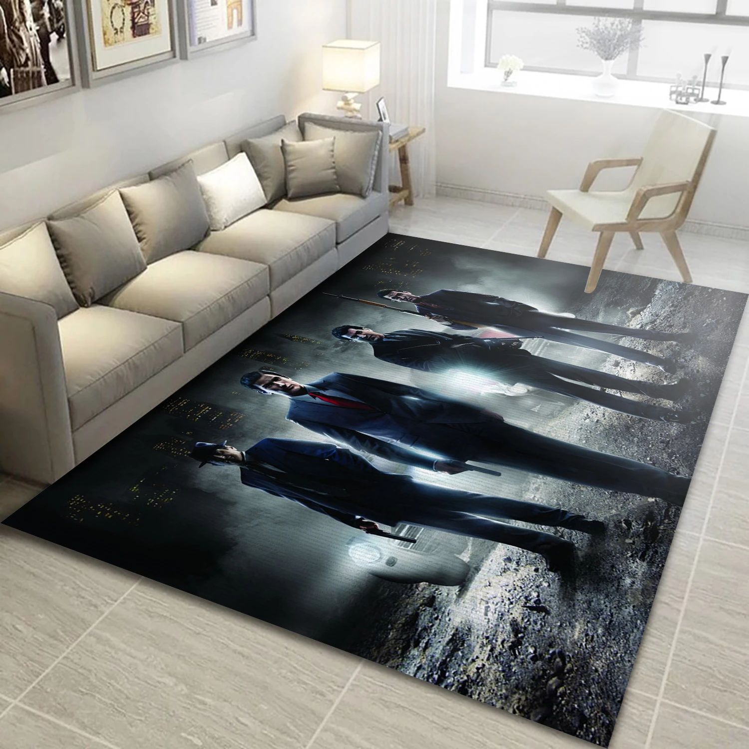 Mafia Ii Video Game Reangle Rug, Area Rug - Home Decor Floor Decor - Indoor Outdoor Rugs