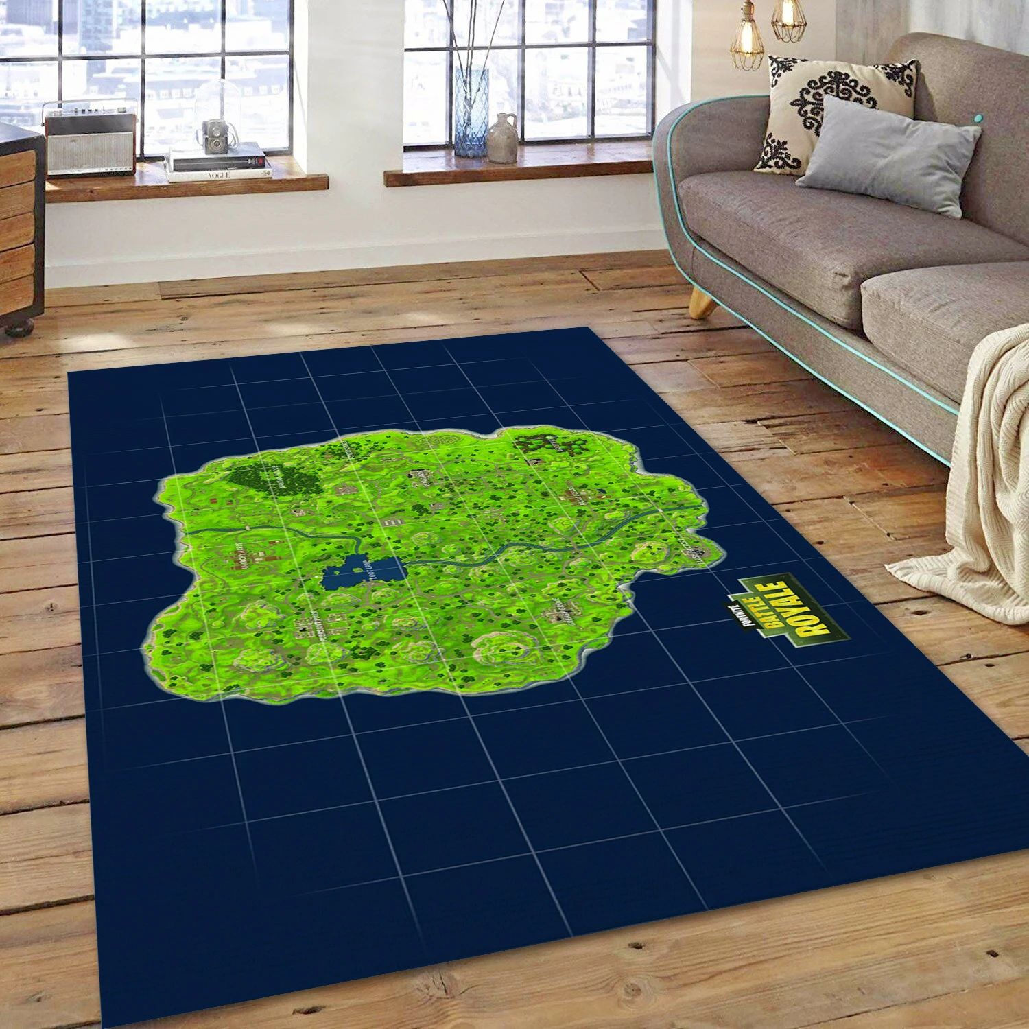 Fortnite Gaming Area Rug, Bedroom Rug - Christmas Gift Decor - Indoor Outdoor Rugs