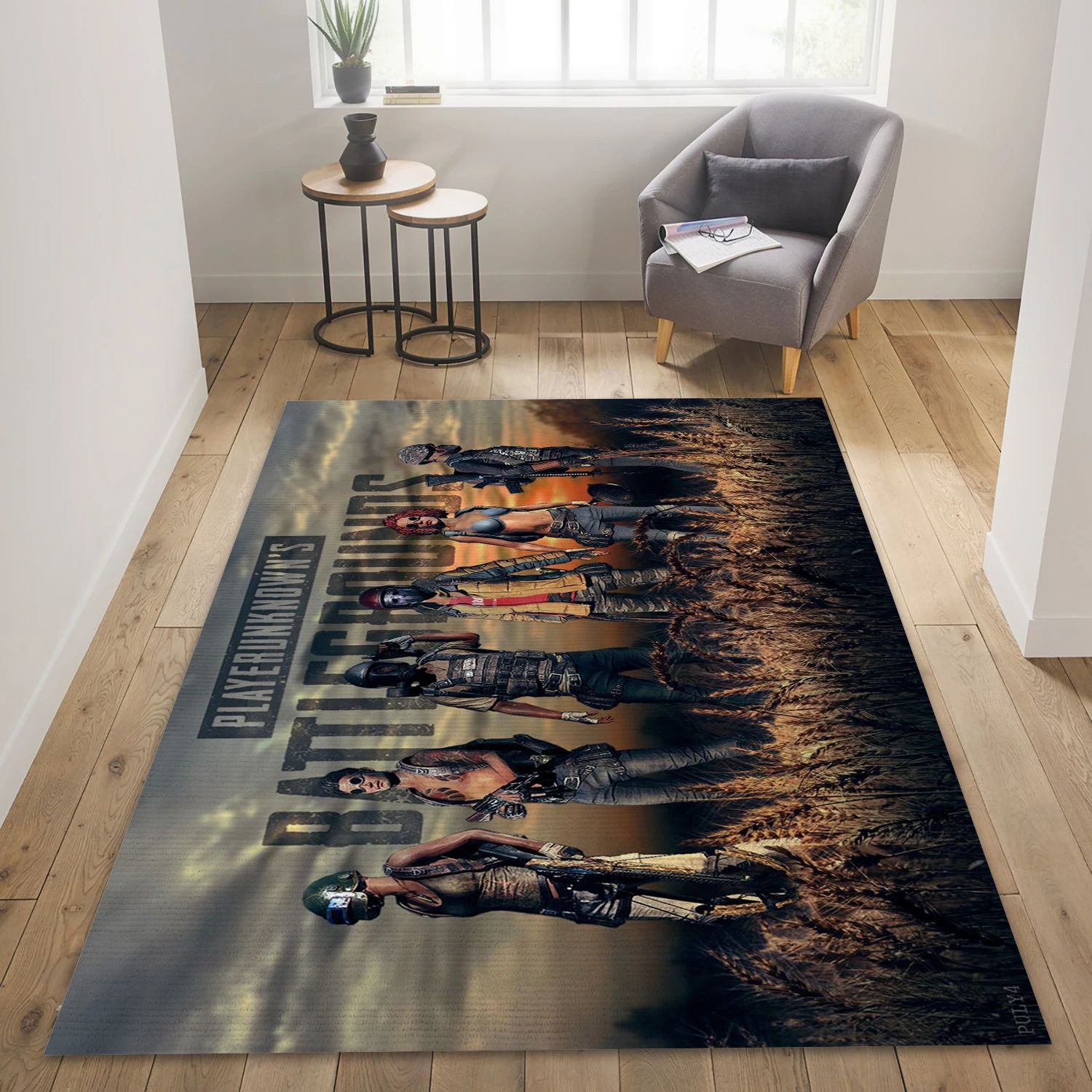 Playerunknowns Battlegrounds Gaming Area Rug, Area Rug - US Decor - Indoor Outdoor Rugs