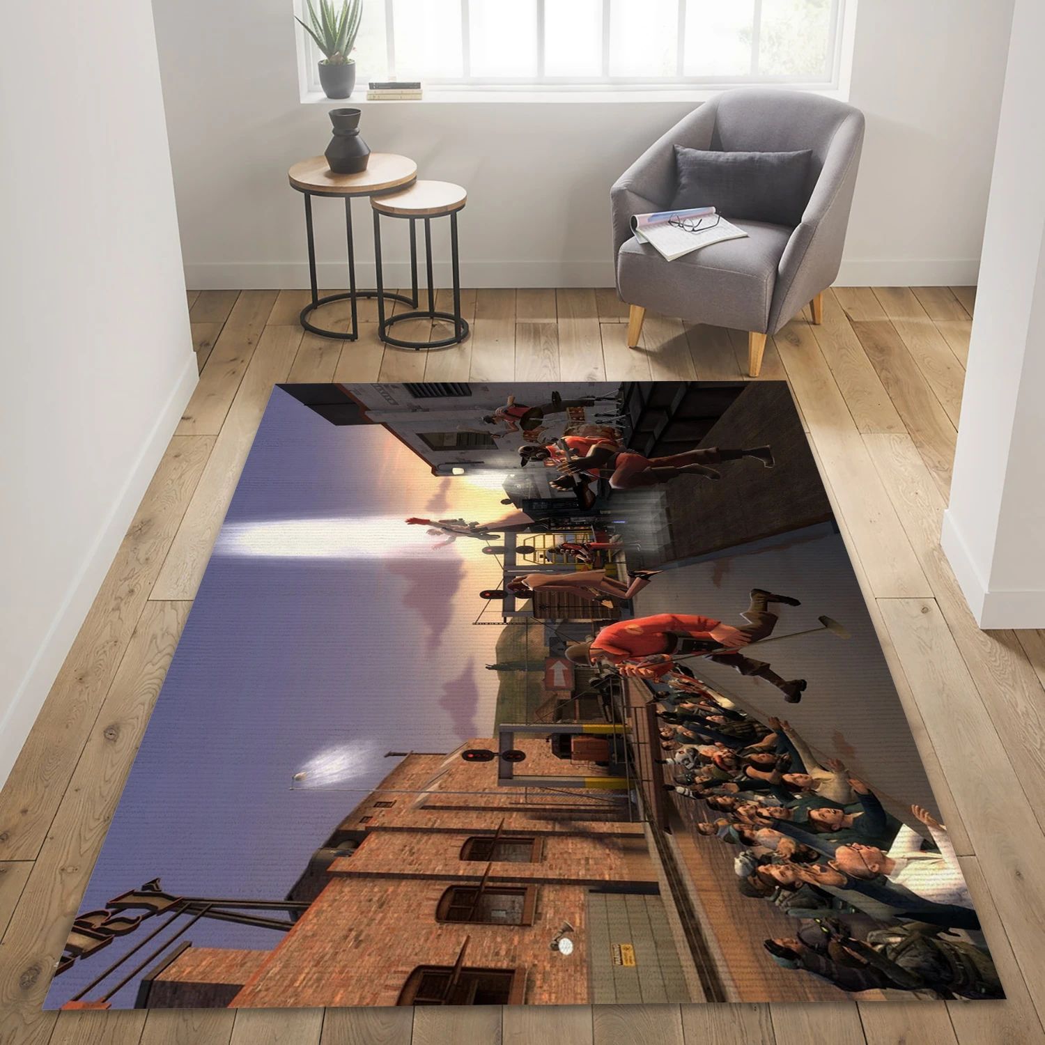 Team Fortress 2 Video Game Reangle Rug, Living Room Rug - Home Decor Floor Decor - Indoor Outdoor Rugs