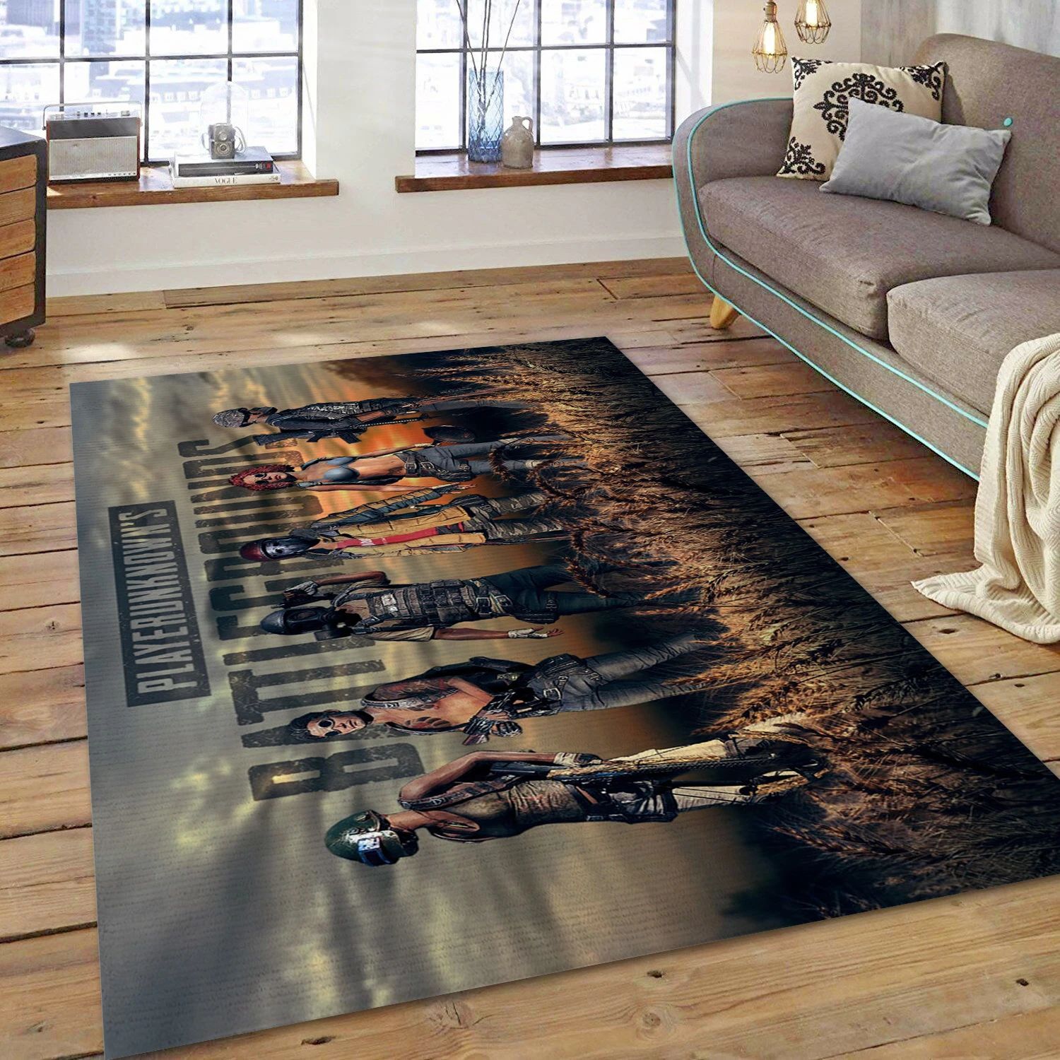 Playerunknowns Battlegrounds Gaming Area Rug, Area Rug - US Decor - Indoor Outdoor Rugs