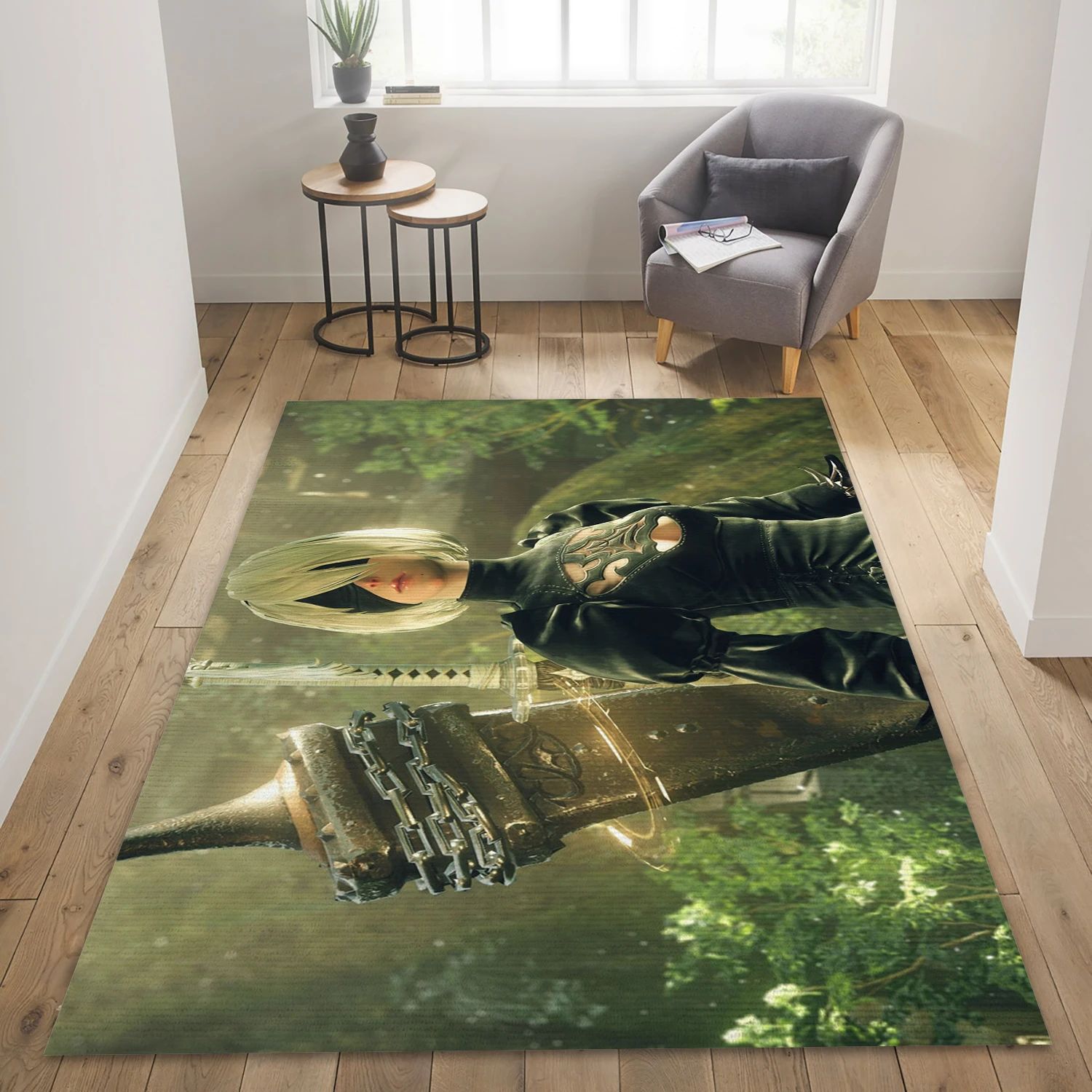 Katana Video Game Area Rug For Christmas, Bedroom Rug - US Decor - Indoor Outdoor Rugs