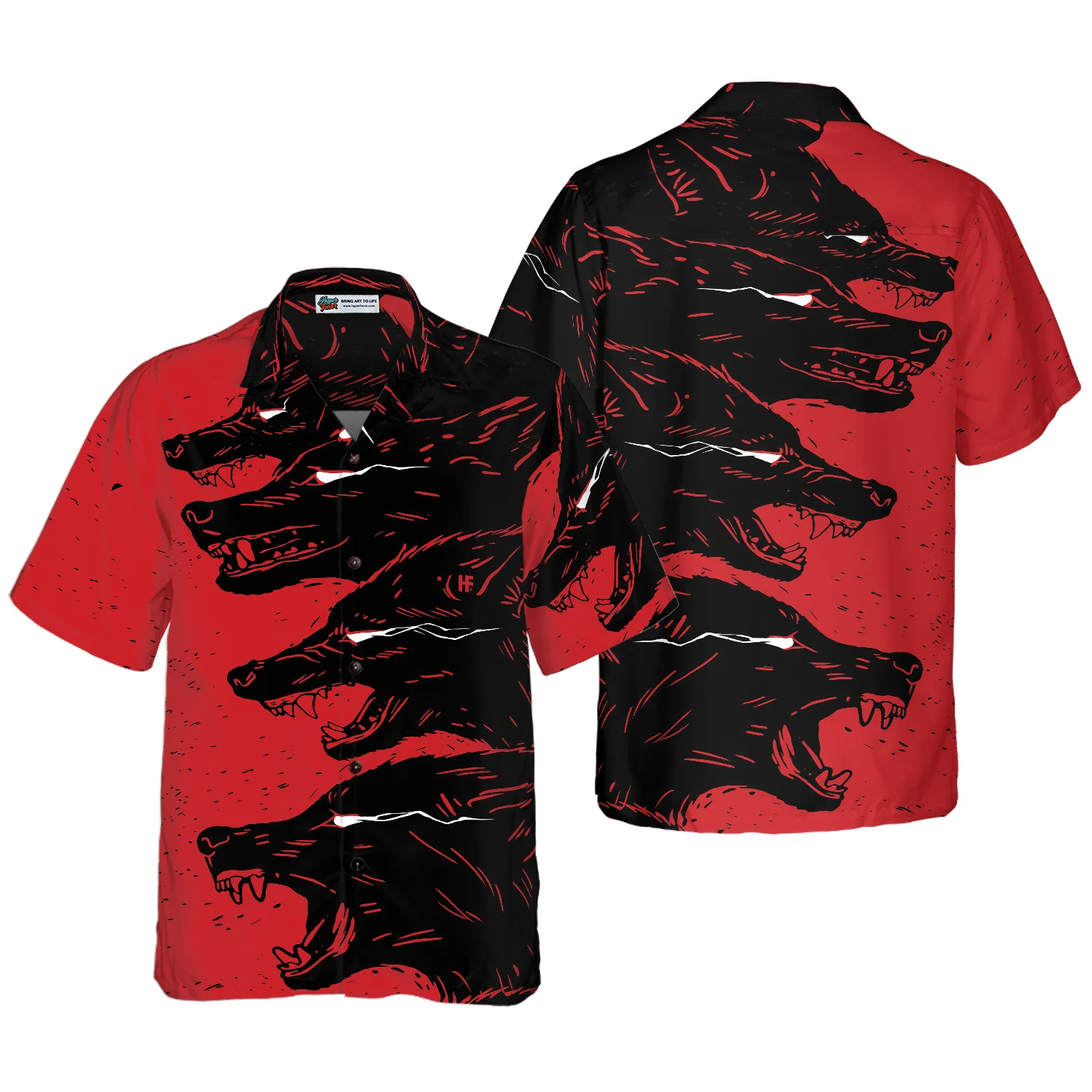 Dangerous Black Wolf Hawaiian Shirt Aloha Shirt For Men and Women