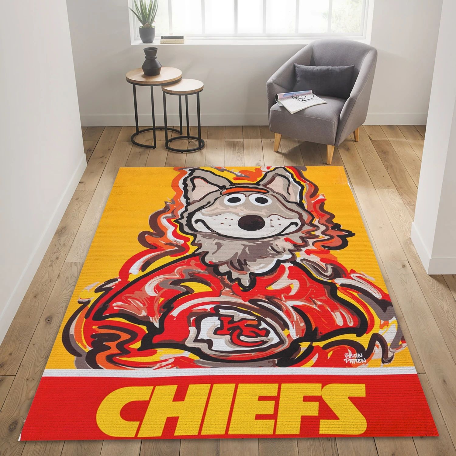 Kansas City Chiefs X NFL Area Rug Carpet, Living Room Rug - Family Gift US Decor - Indoor Outdoor Rugs