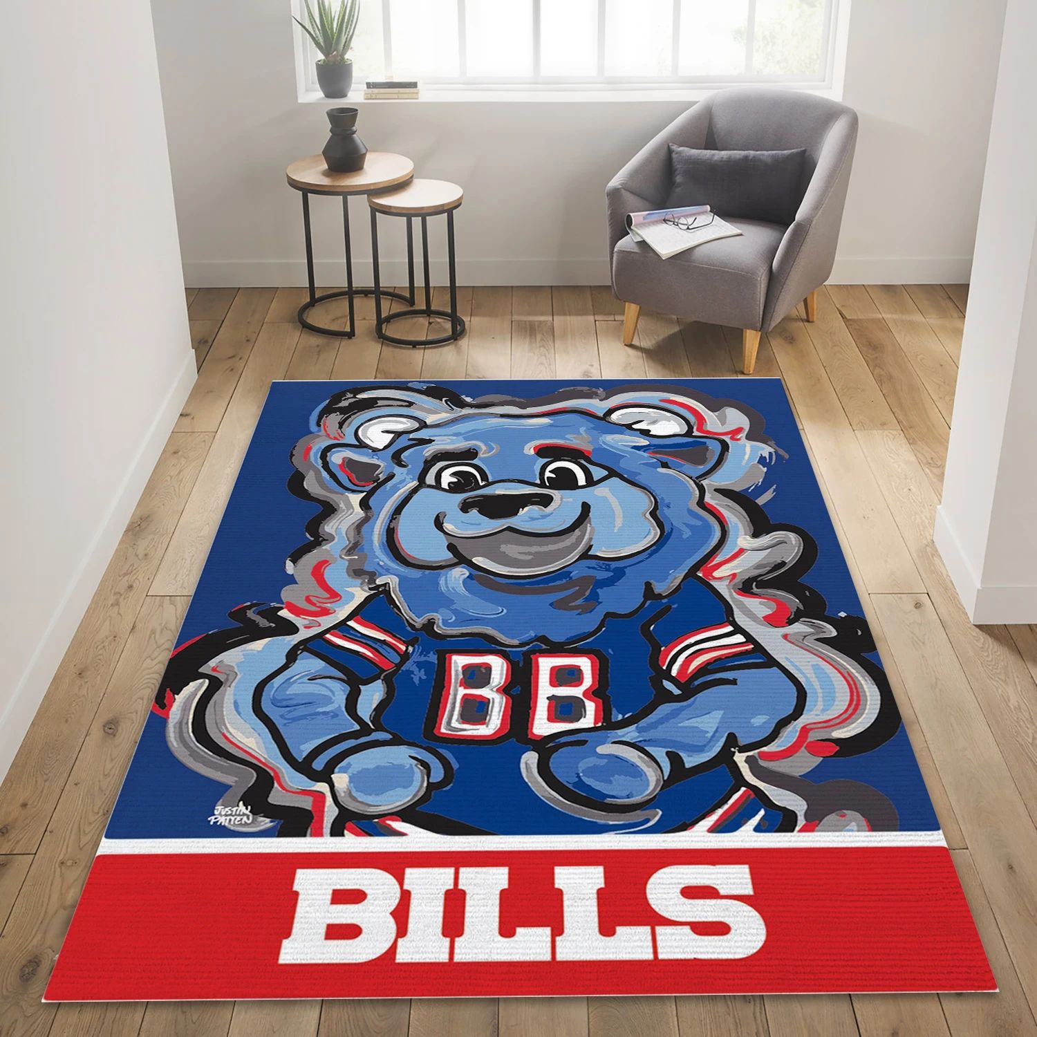 Buffalo Bills NFL Area Rug For Christmas, Living Room Rug - Family Gift US Decor - Indoor Outdoor Rugs