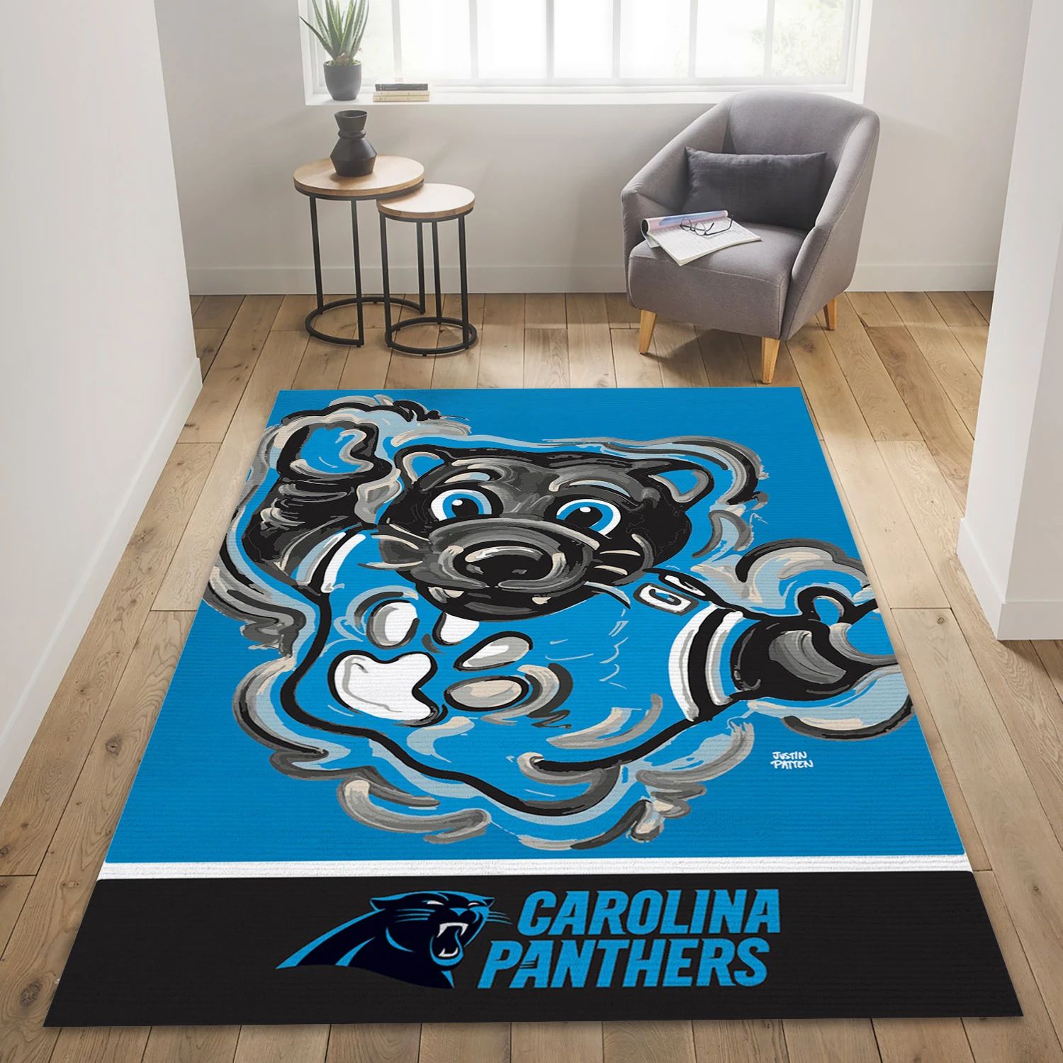 Carolina Panthers NFL Area Rug Carpet, Bedroom Rug - Christmas Gift US Decor - Indoor Outdoor Rugs