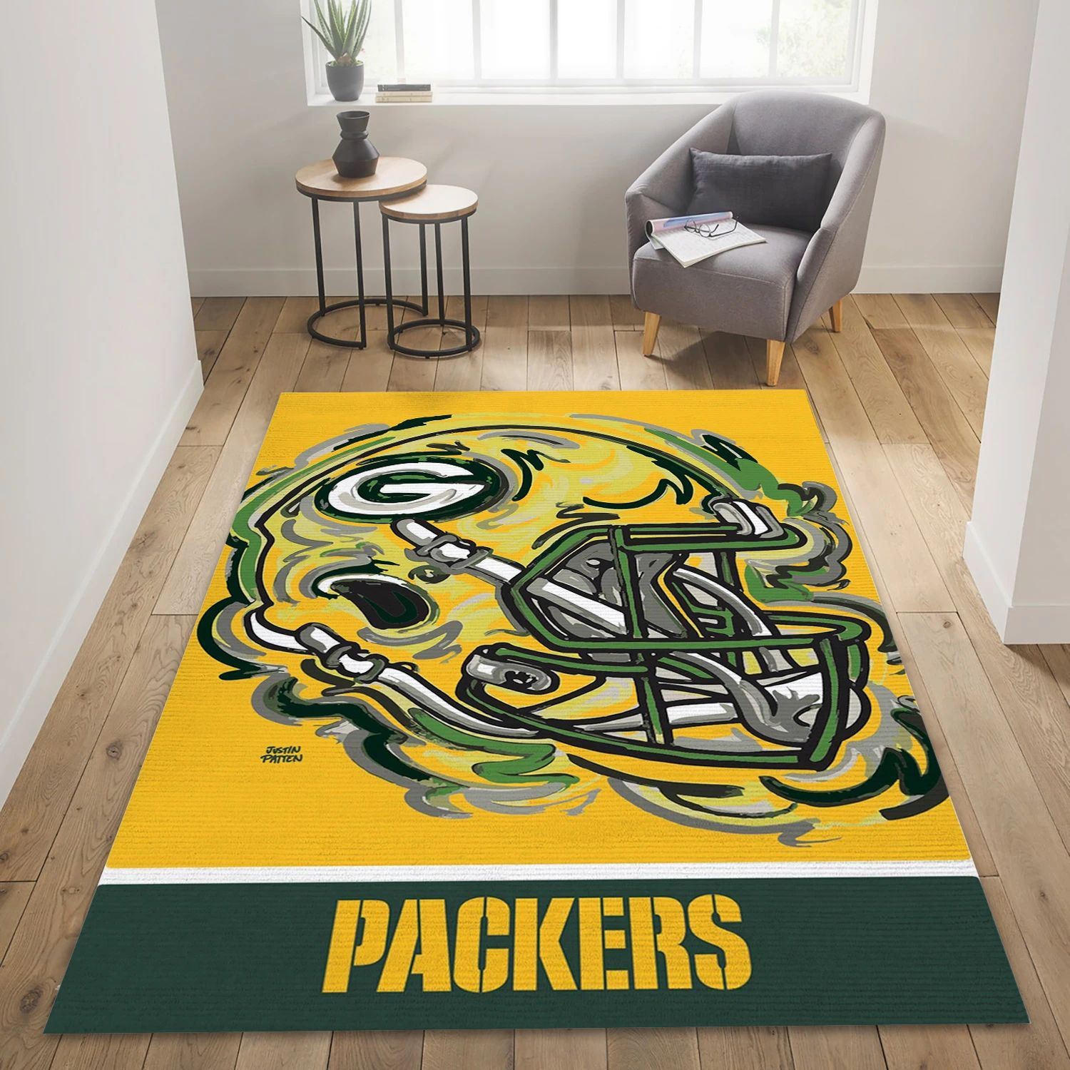 Green Bay Packers NFL Reangle Area Rug, Living Room Rug - Christmas Gift US Decor - Indoor Outdoor Rugs