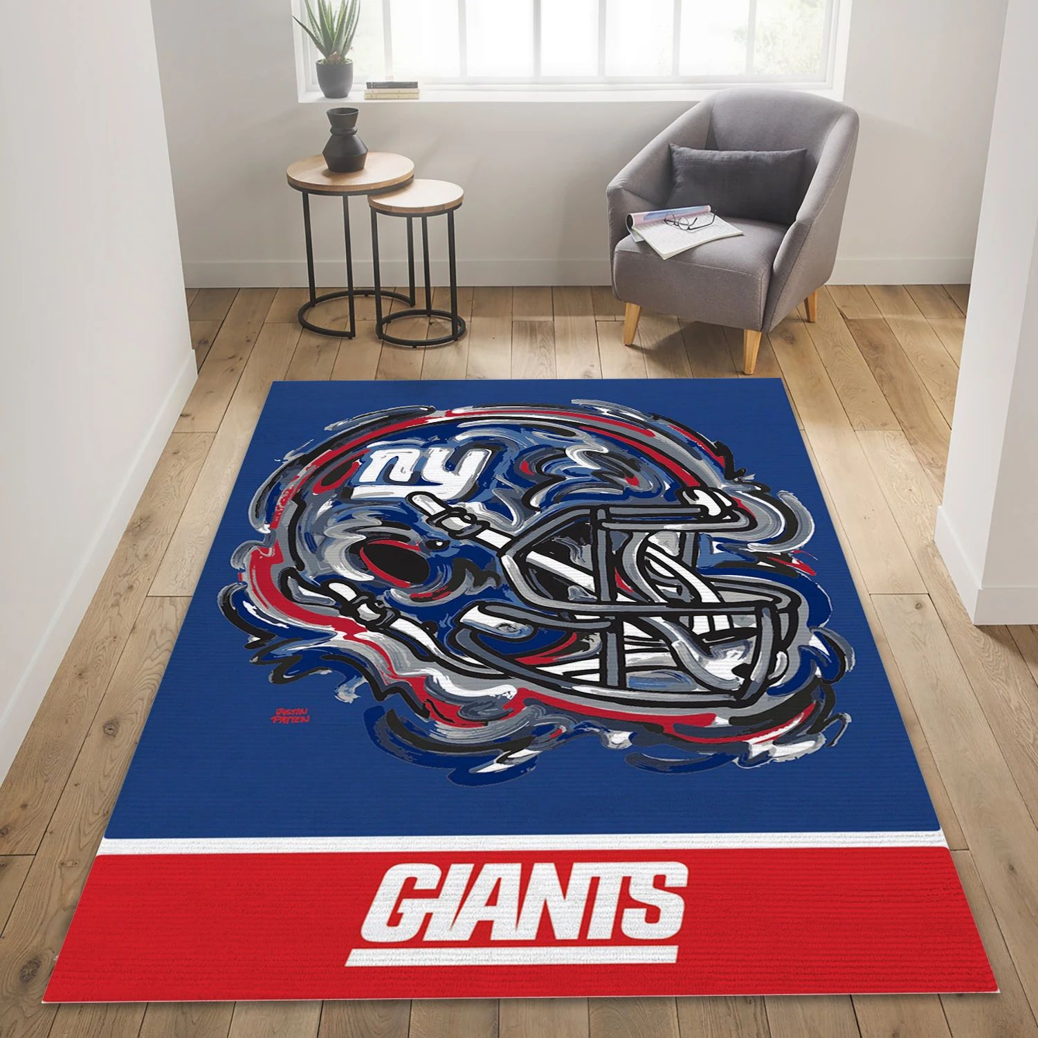 New York Giants NFL Area Rug, Living Room Rug - US Gift Decor - Indoor Outdoor Rugs