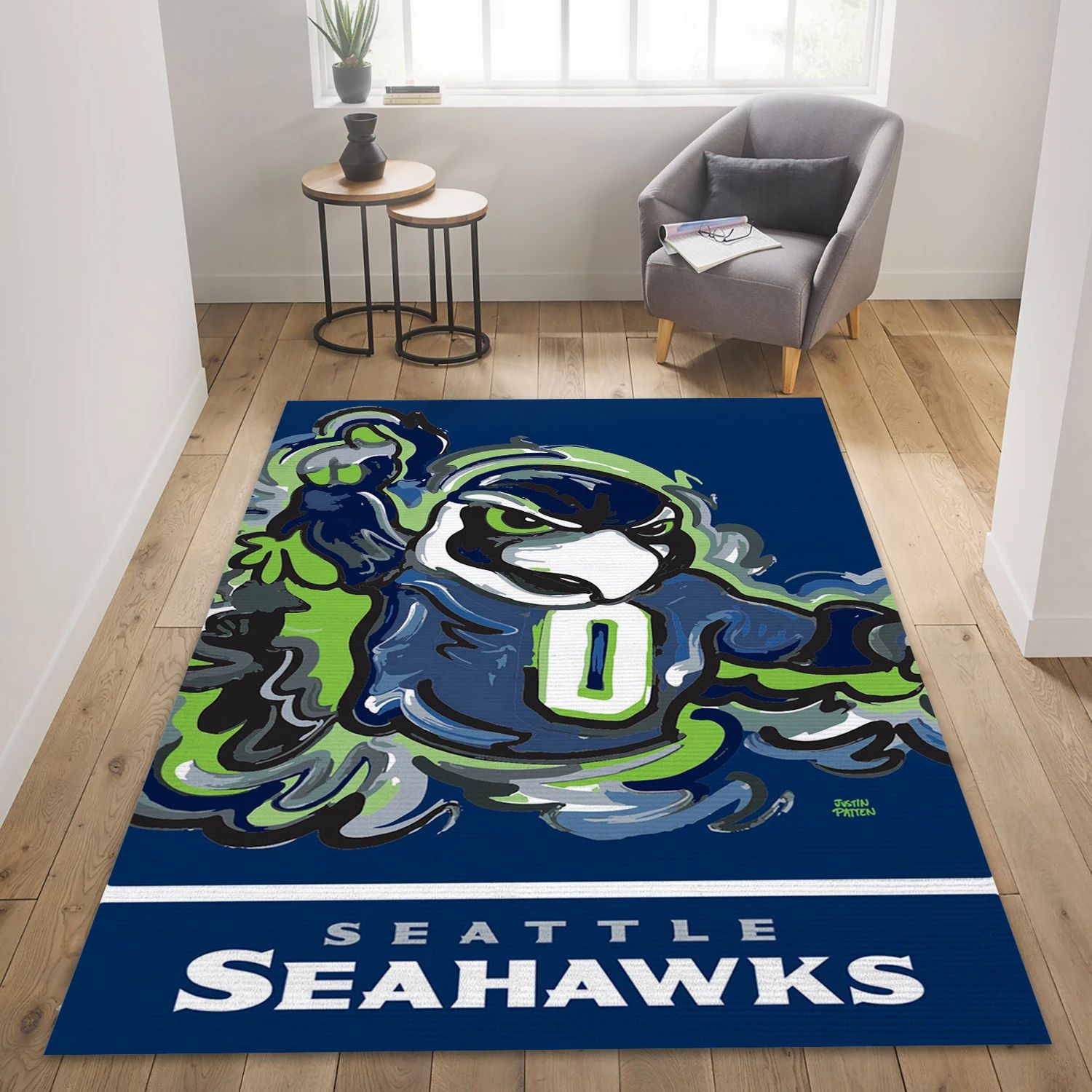 Seattle Seahawks NFL Reangle Area Rug, Living Room Rug - Home Decor Floor Decor - Indoor Outdoor Rugs