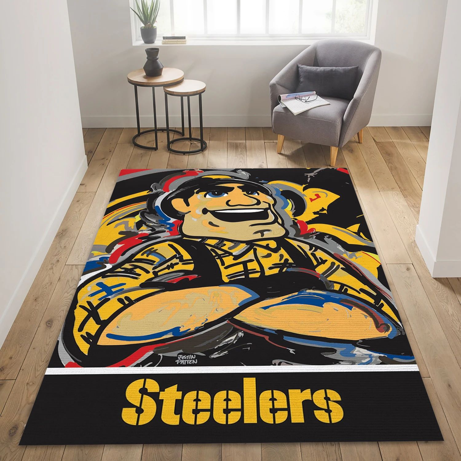 Pittsburgh Steelers X NFL Area Rug For Christmas, Living Room Rug - Christmas Gift US Decor - Indoor Outdoor Rugs