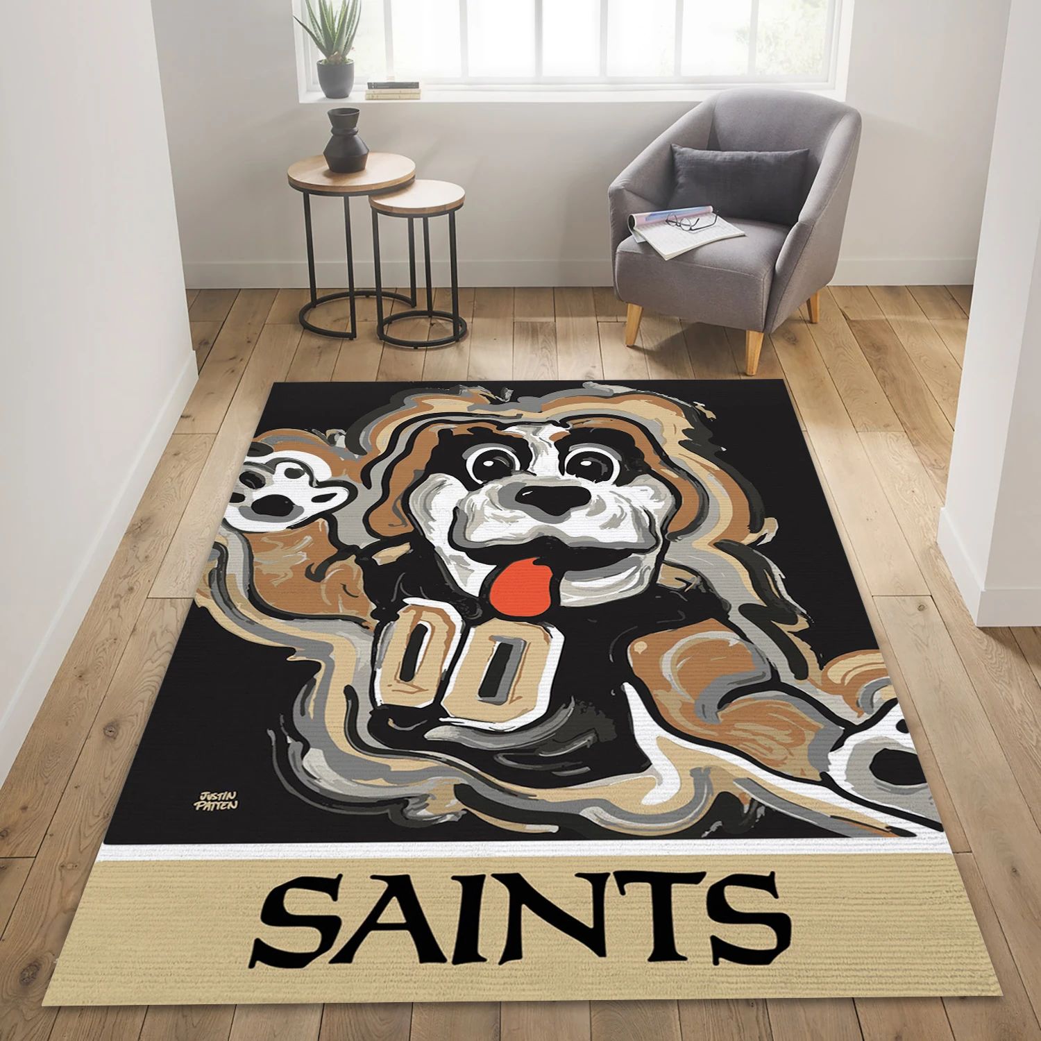 New Orleans Saints NFL Reangle Area Rug, Bedroom Rug - Home Decor Floor Decor - Indoor Outdoor Rugs