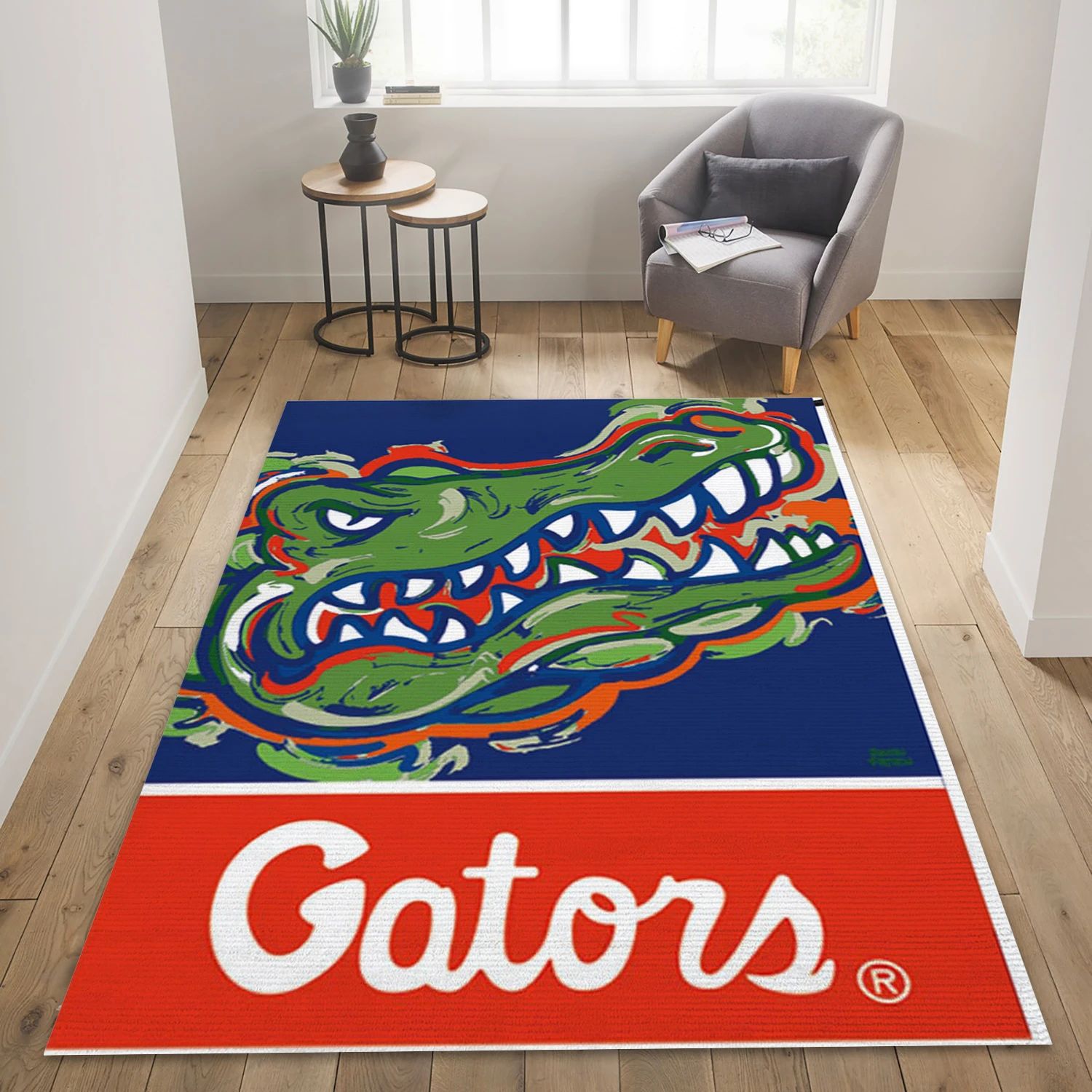 Florida Gators College Team Area Rug, Living Room Rug - Family Gift US Decor - Indoor Outdoor Rugs