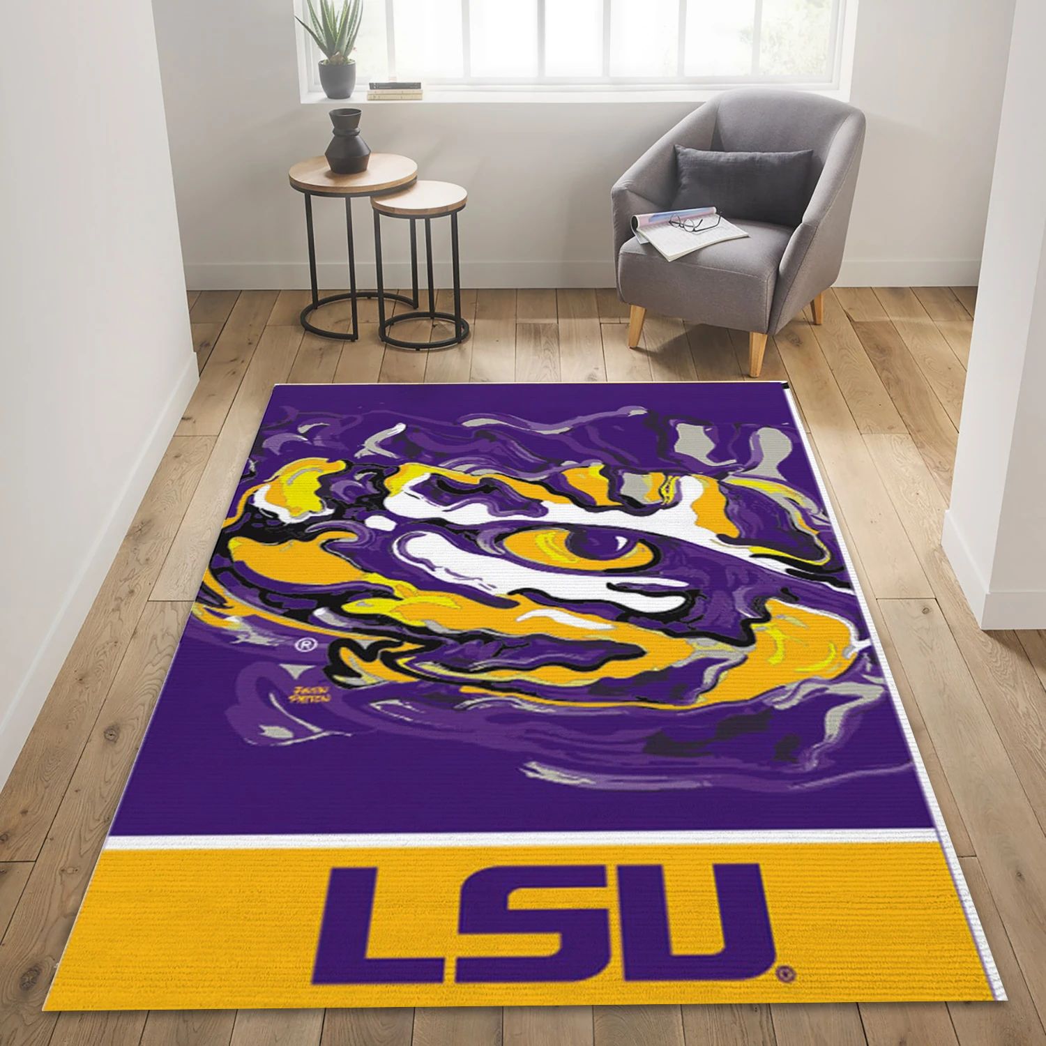 Lsu Tigers College Team Area Rug For Christmas, Living Room Rug - Home Decor - Indoor Outdoor Rugs