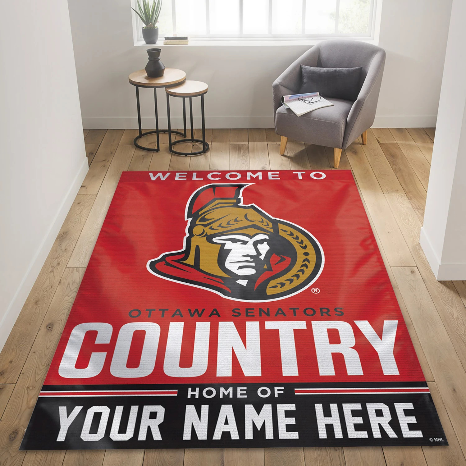 Ottawa Senators Personal NHL Area Rug, Sport Living Room Rug - US Decor - Indoor Outdoor Rugs