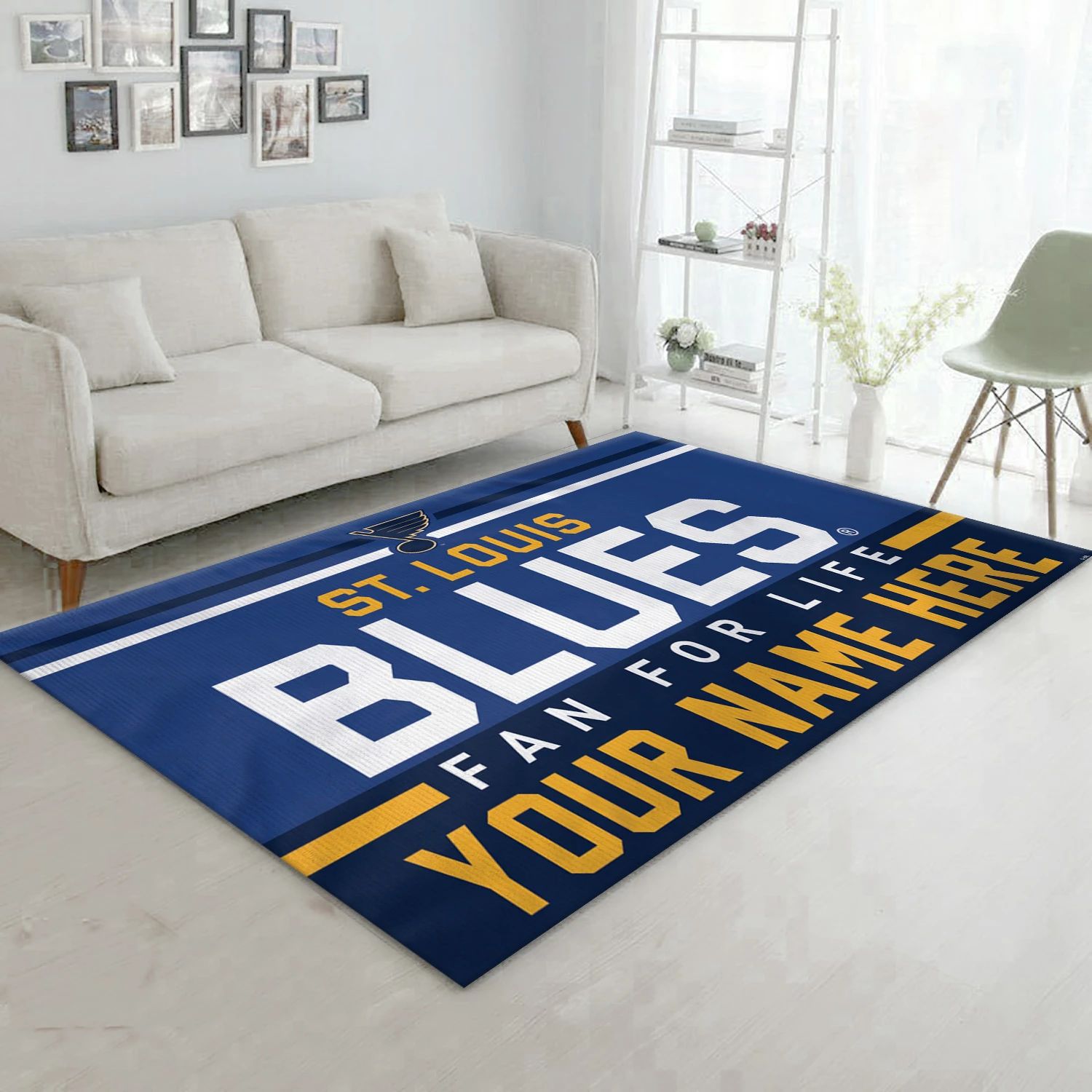 St Louis Blues Personal NHL Team Logo Area Rug, Sport Living Room Rug - Home Decor - Indoor Outdoor Rugs