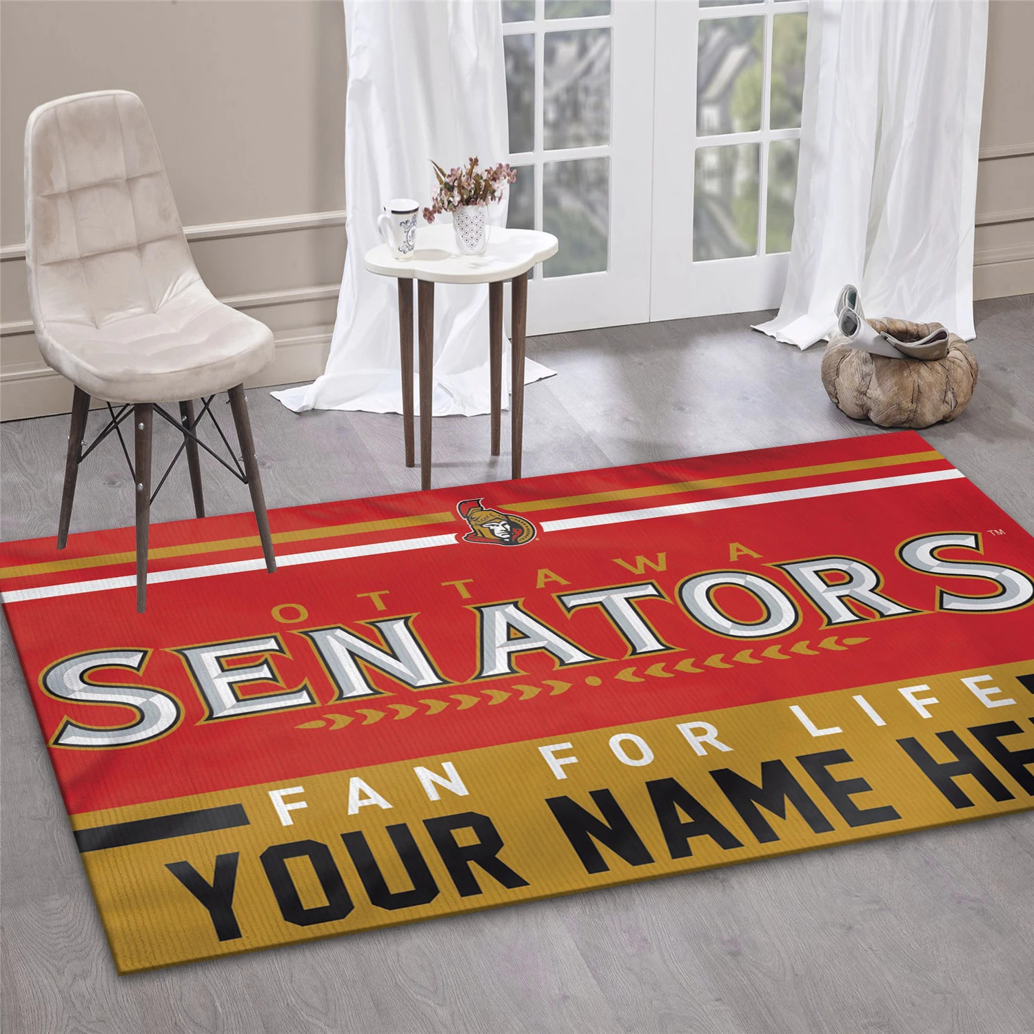 Ottawa Senators Personal NHL Area Rug, Sport Living Room Rug - Home Decor - Indoor Outdoor Rugs