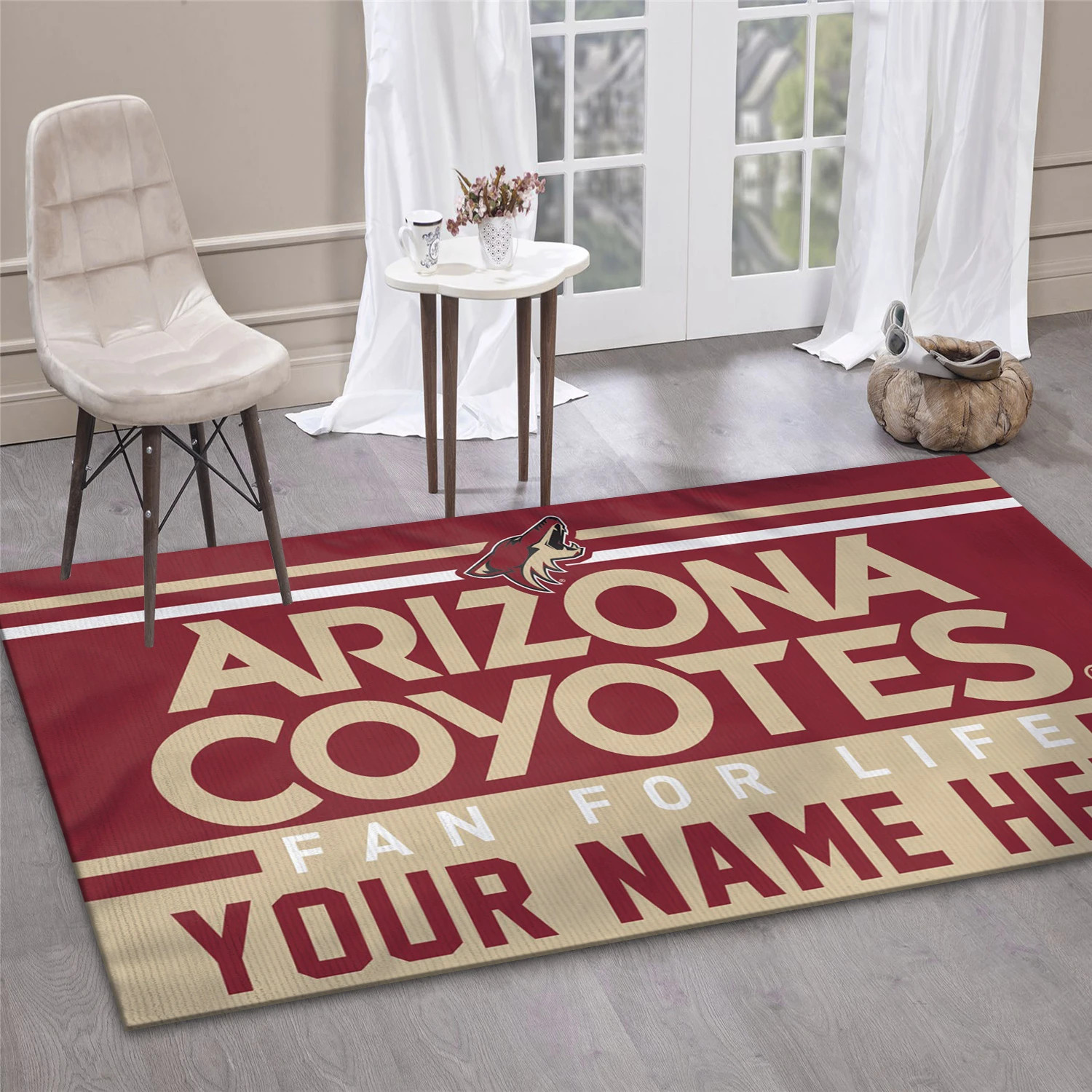 Arizona Coyotes Personal NHL Area Rug, Sport Living Room Rug - US Decor - Indoor Outdoor Rugs