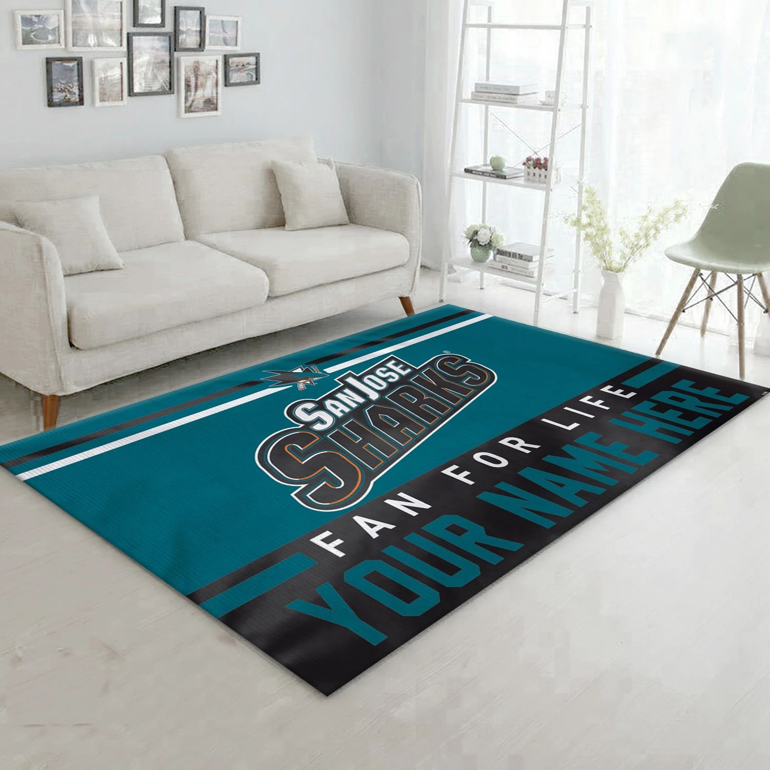 San Jose Sharks Personal NHL Area Rug, Sport Living Room Rug - US Decor - Indoor Outdoor Rugs