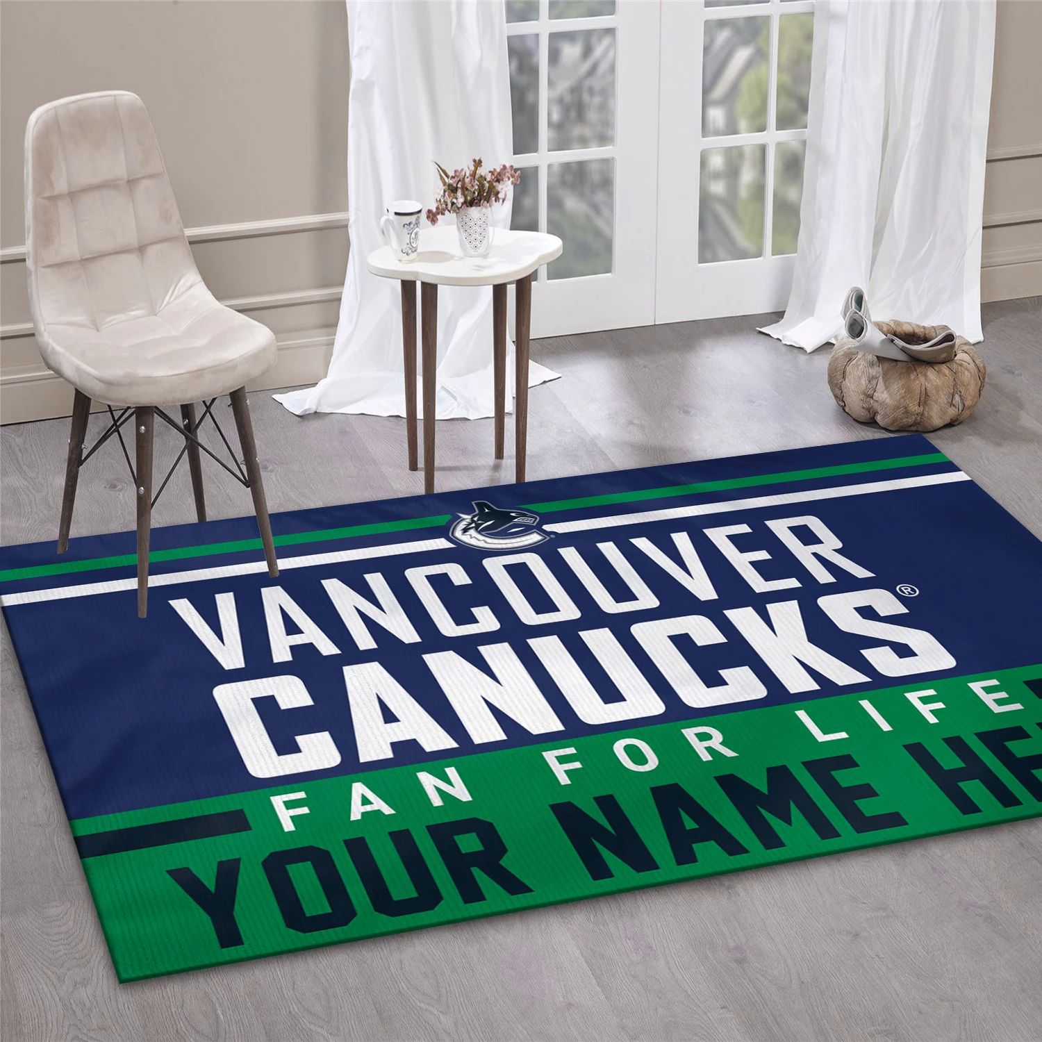 Vancouver Canucks Personal NHL Area Rug For Christmas, Sport Living Room Rug - US Decor - Indoor Outdoor Rugs