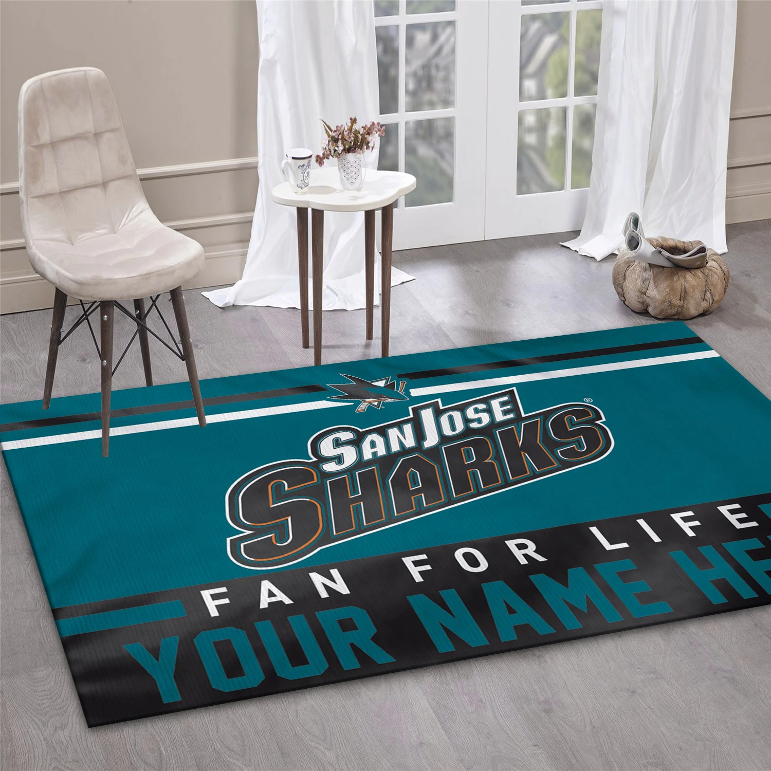 San Jose Sharks Personal NHL Area Rug, Sport Living Room Rug - US Decor - Indoor Outdoor Rugs