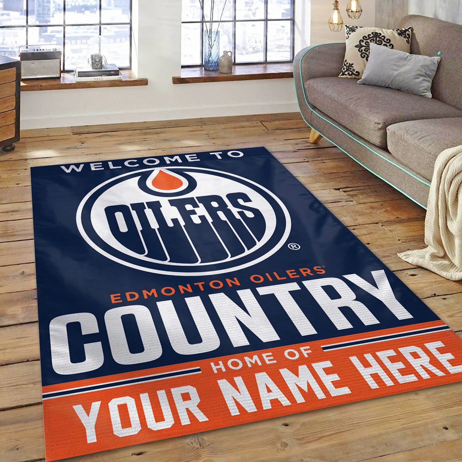 Edmonton Oilers Personal NHL Area Rug Carpet, Sport Living Room Rug - Home Decor - Indoor Outdoor Rugs