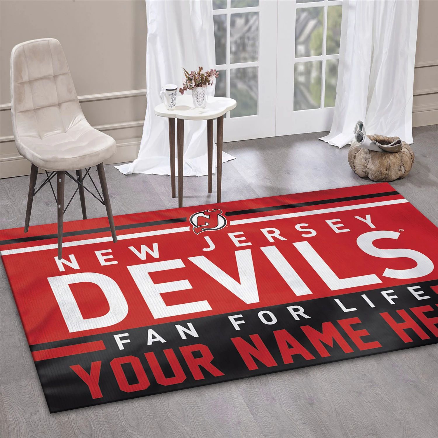 New Jersey Devils Personal NHL Area Rug Carpet, Sport Living Room Rug - US Decor - Indoor Outdoor Rugs