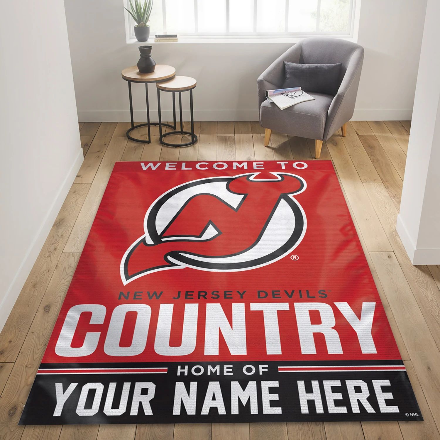 New Jersey Devils Personal NHL Area Rug For Christmas, Sport Living Room Rug - US Decor - Indoor Outdoor Rugs