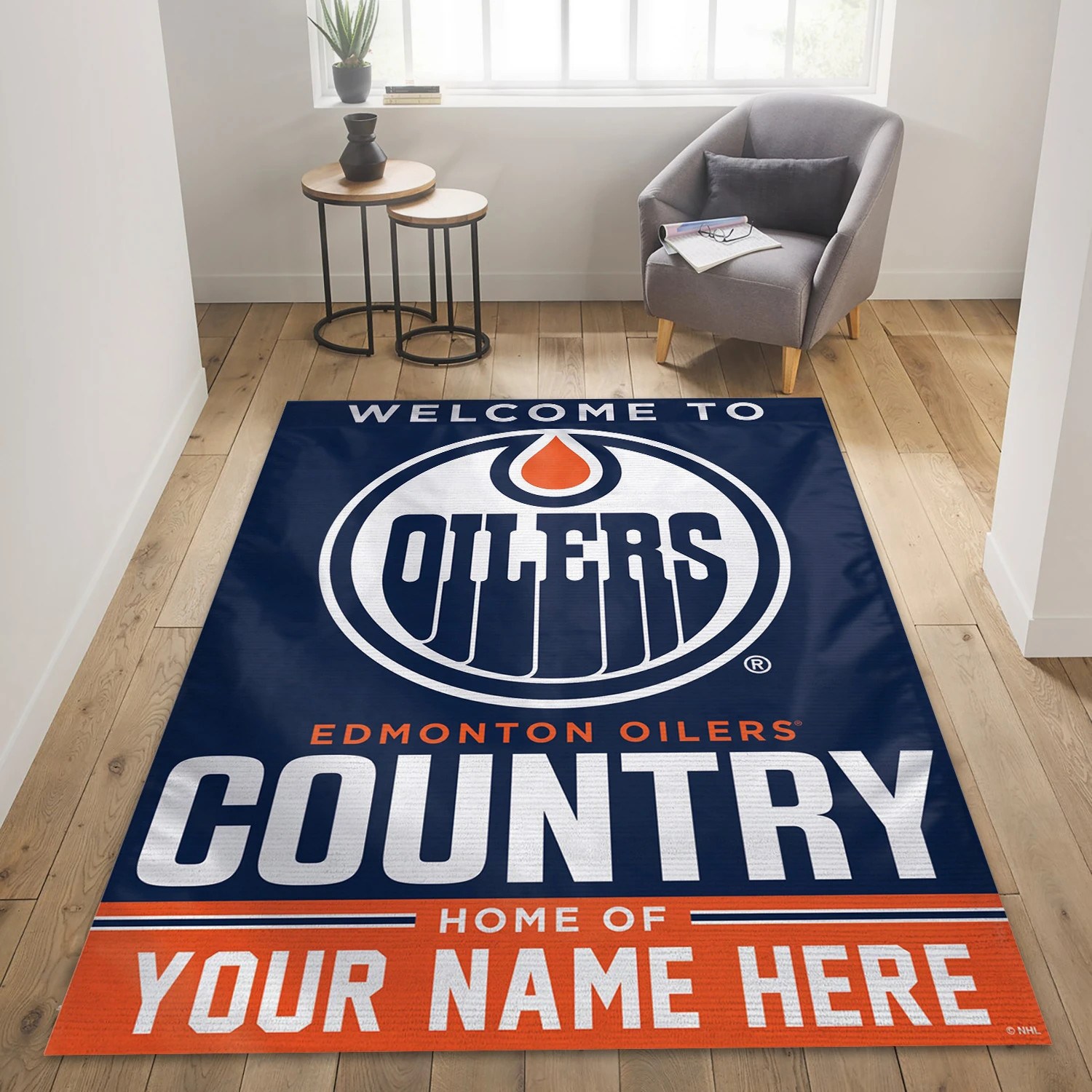 Edmonton Oilers Personal NHL Area Rug Carpet, Sport Living Room Rug - Home Decor - Indoor Outdoor Rugs