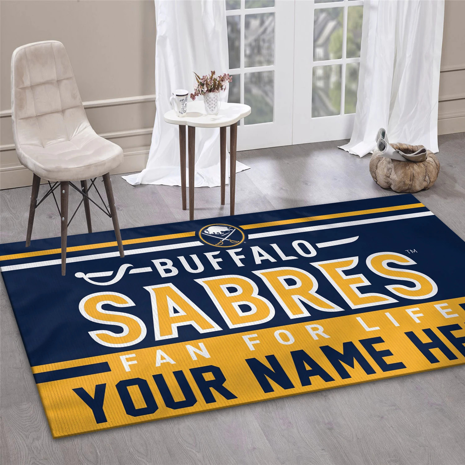 Buffalo Sabres Personal NHL Area Rug Carpet, Sport Living Room Rug - Home Decor - Indoor Outdoor Rugs