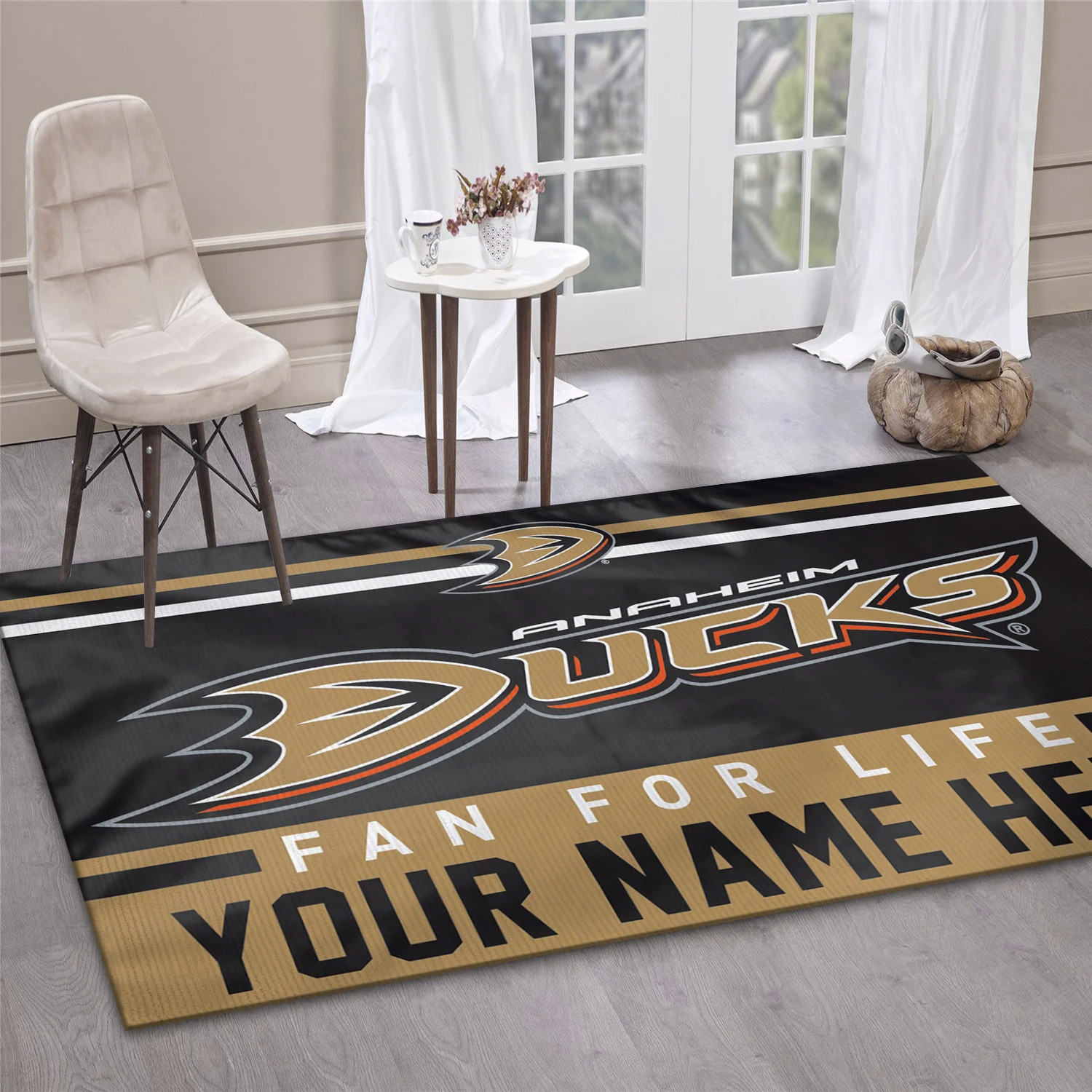 Anaheim Ducks Personal NHL Area Rug For Christmas, Sport Living Room Rug - US Decor - Indoor Outdoor Rugs