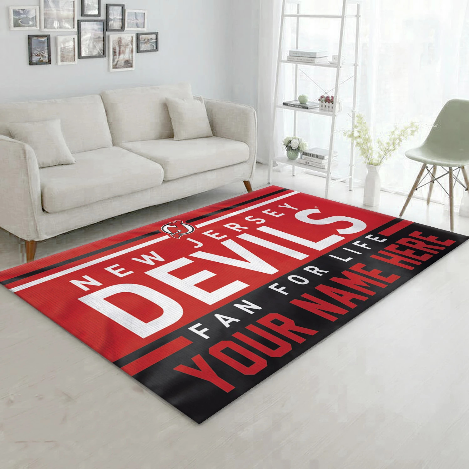 New Jersey Devils Personal NHL Area Rug Carpet, Sport Living Room Rug - US Decor - Indoor Outdoor Rugs