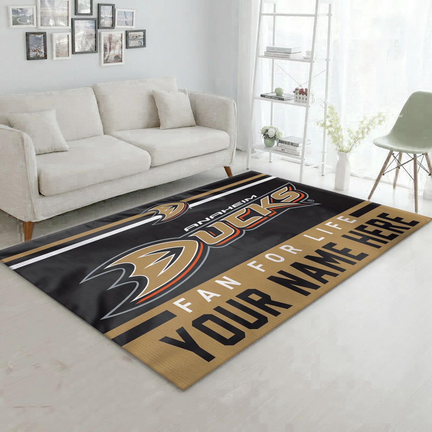 Anaheim Ducks Personal NHL Area Rug For Christmas, Sport Living Room Rug - US Decor - Indoor Outdoor Rugs