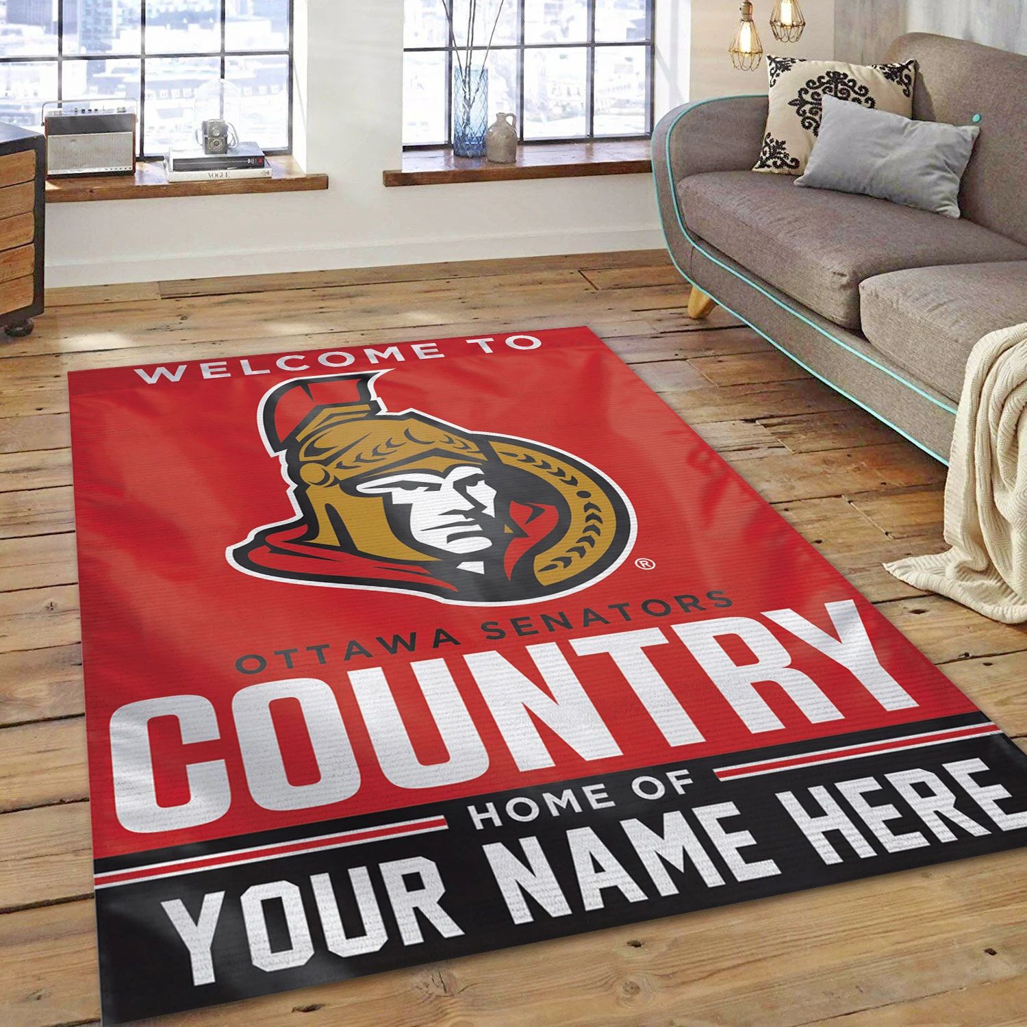 Ottawa Senators Personal NHL Area Rug, Sport Living Room Rug - US Decor - Indoor Outdoor Rugs