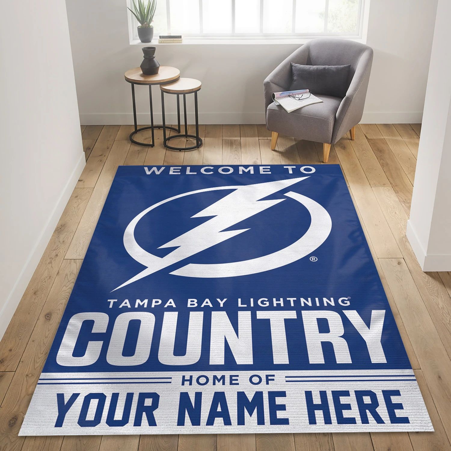 Tampa Bay Lightning Personal NHL Area Rug Carpet, Sport Living Room Rug - Home Decor - Indoor Outdoor Rugs