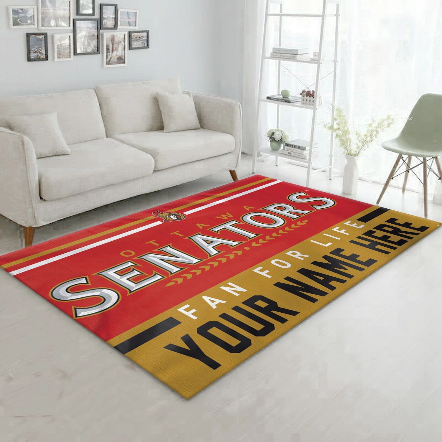 Ottawa Senators Personal NHL Area Rug, Sport Living Room Rug - Home Decor - Indoor Outdoor Rugs