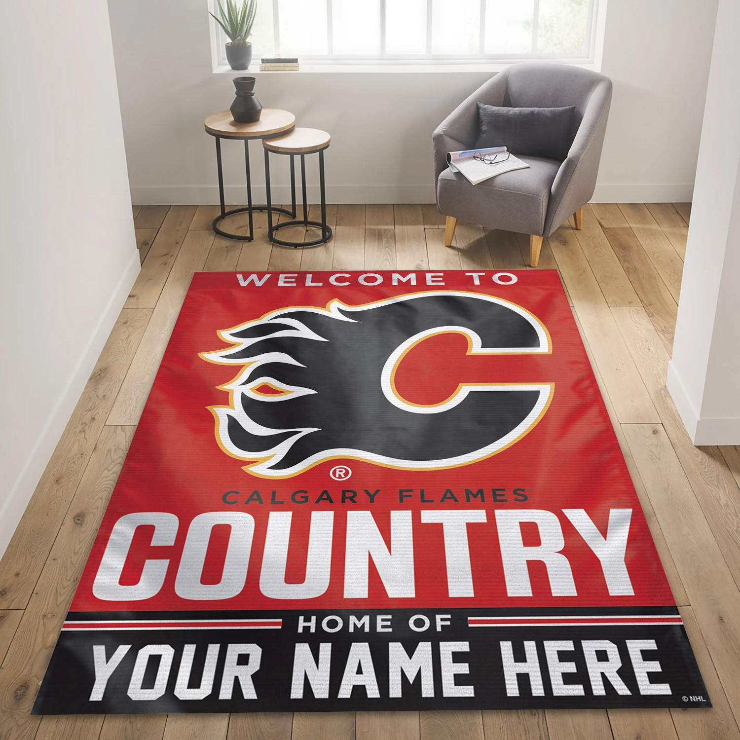 Calgary Flames Personal NHL Area Rug, Sport Living Room Rug - US Decor - Indoor Outdoor Rugs