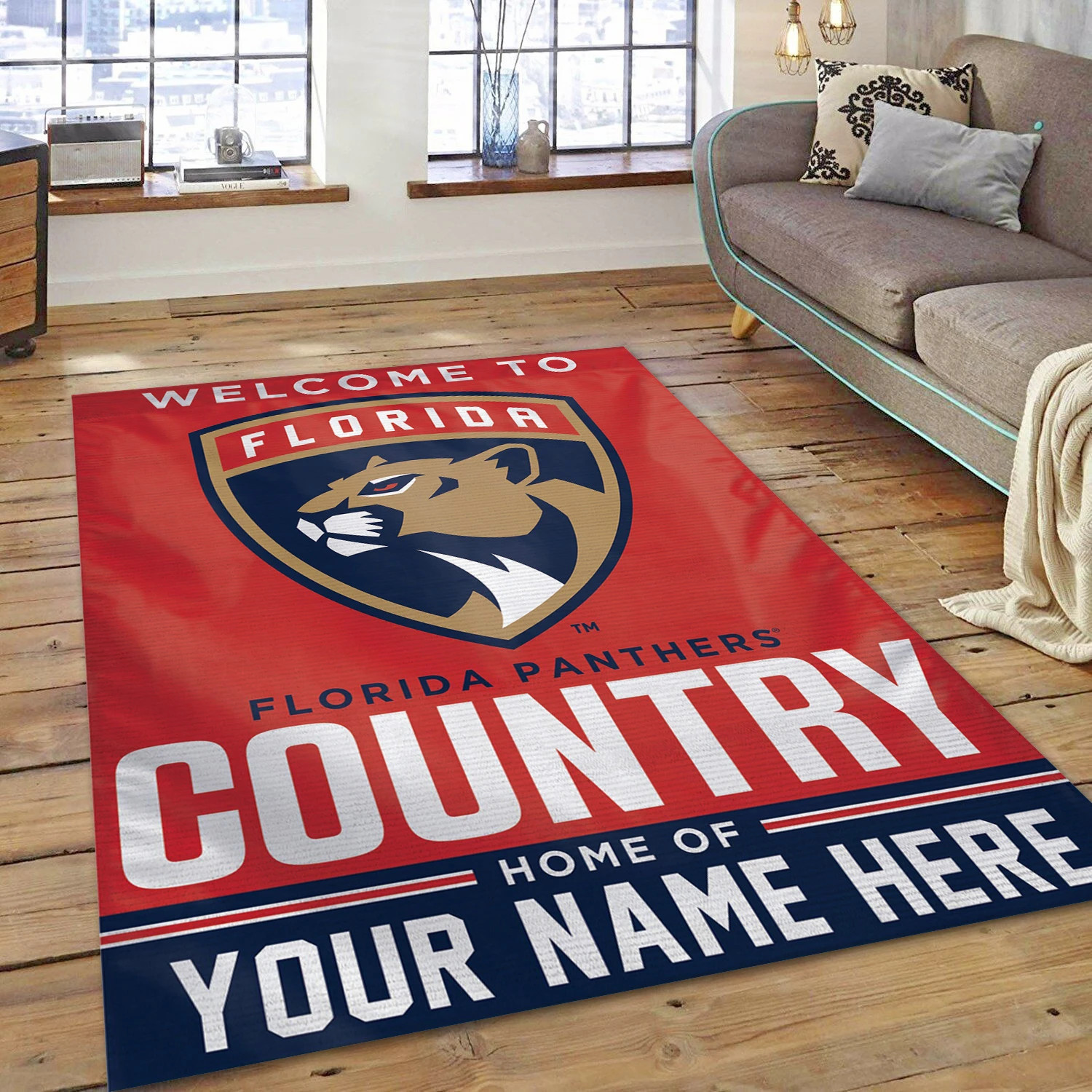 Florida Panthers Personal NHL Area Rug, Sport Living Room Rug - Home Decor - Indoor Outdoor Rugs