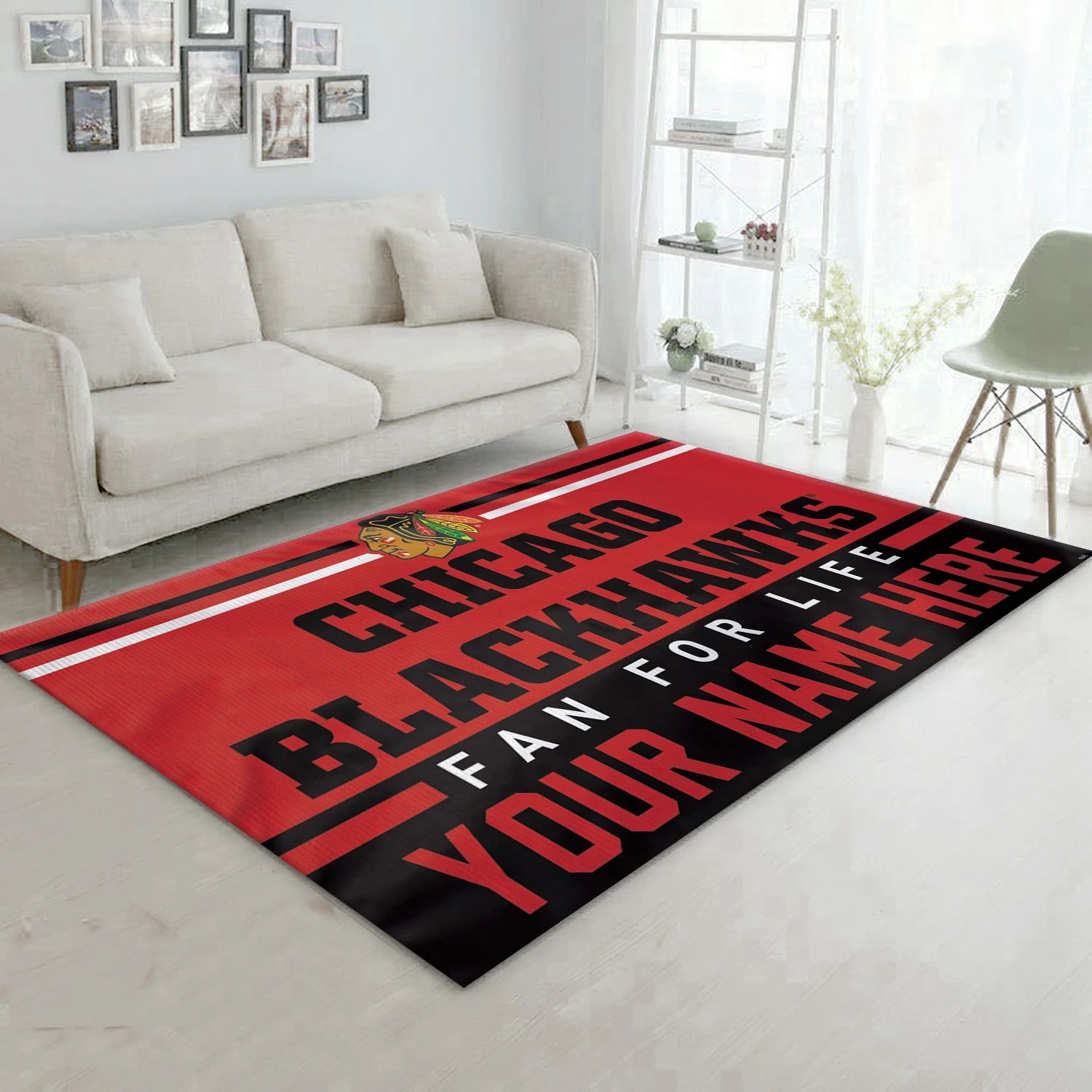 Chicago Blackhawks Personal NHL Area Rug For Christmas, Sport Living Room Rug - Home Decor - Indoor Outdoor Rugs