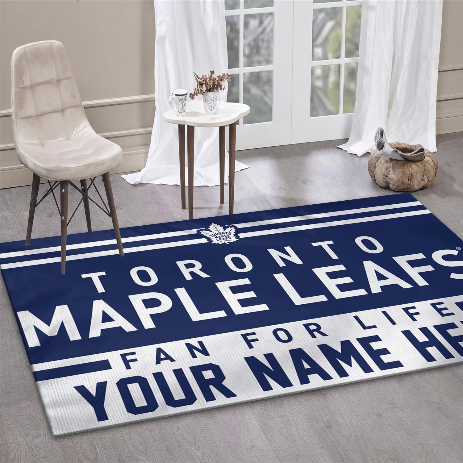 Toronto Maple Leafs Personal NHL Team Logo Area Rug, Sport Living Room Rug - Home Decor - Indoor Outdoor Rugs