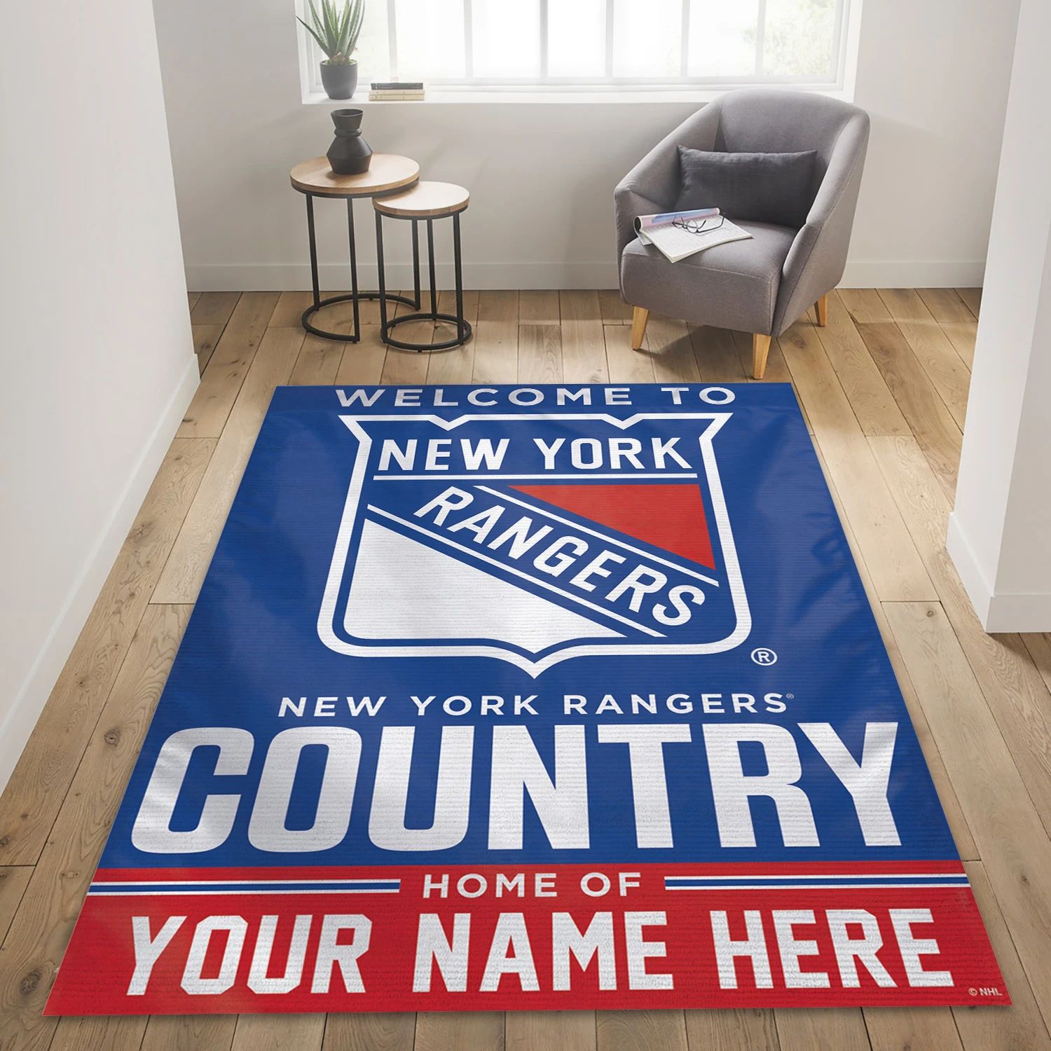 New York Rangers Wincraft Personal NHL Area Rug For Christmas, Sport Living Room Rug - US Decor - Indoor Outdoor Rugs