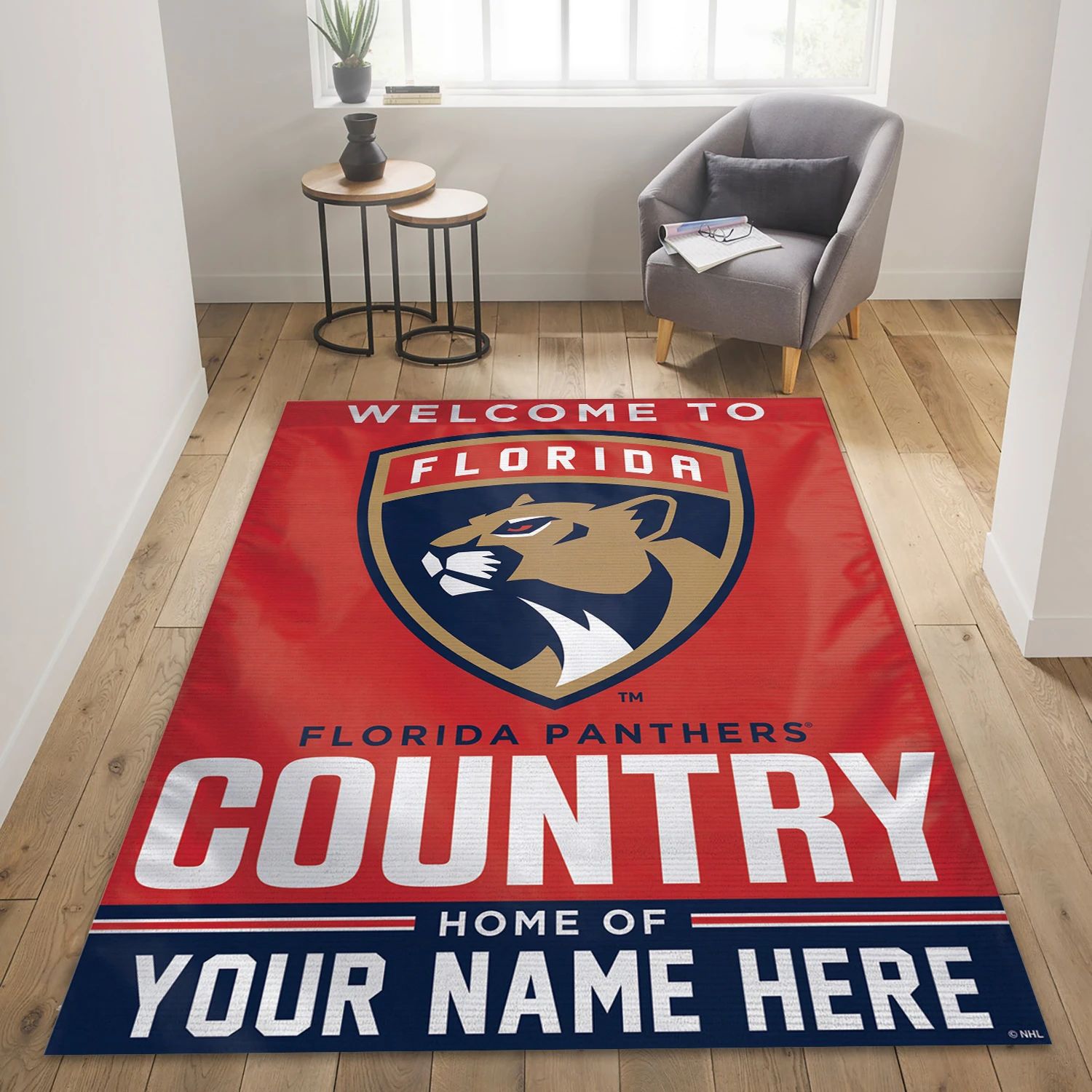 Florida Panthers Personal NHL Area Rug, Sport Living Room Rug - Home Decor - Indoor Outdoor Rugs