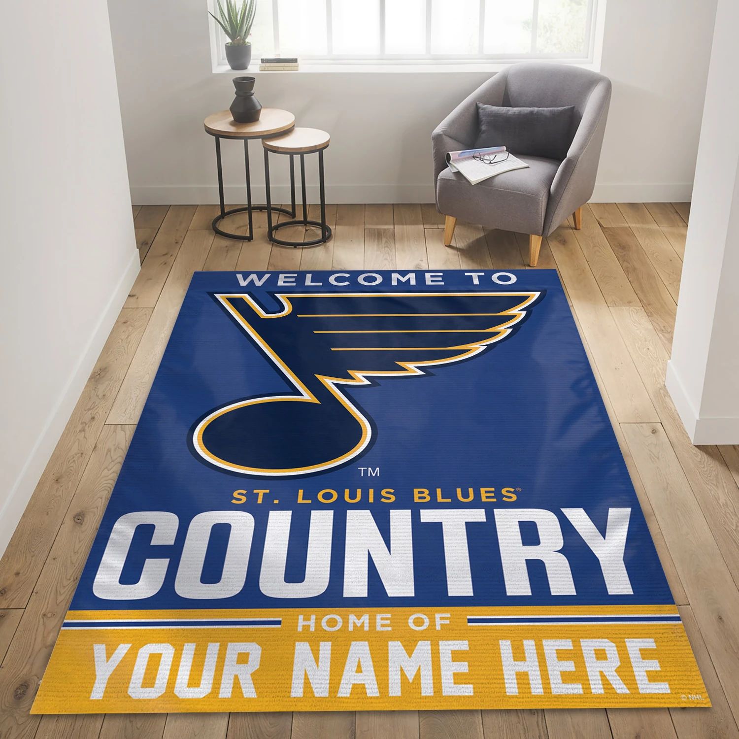 St Louis Blues Personal NHL Area Rug Carpet, Sport Living Room Rug - Home Decor - Indoor Outdoor Rugs